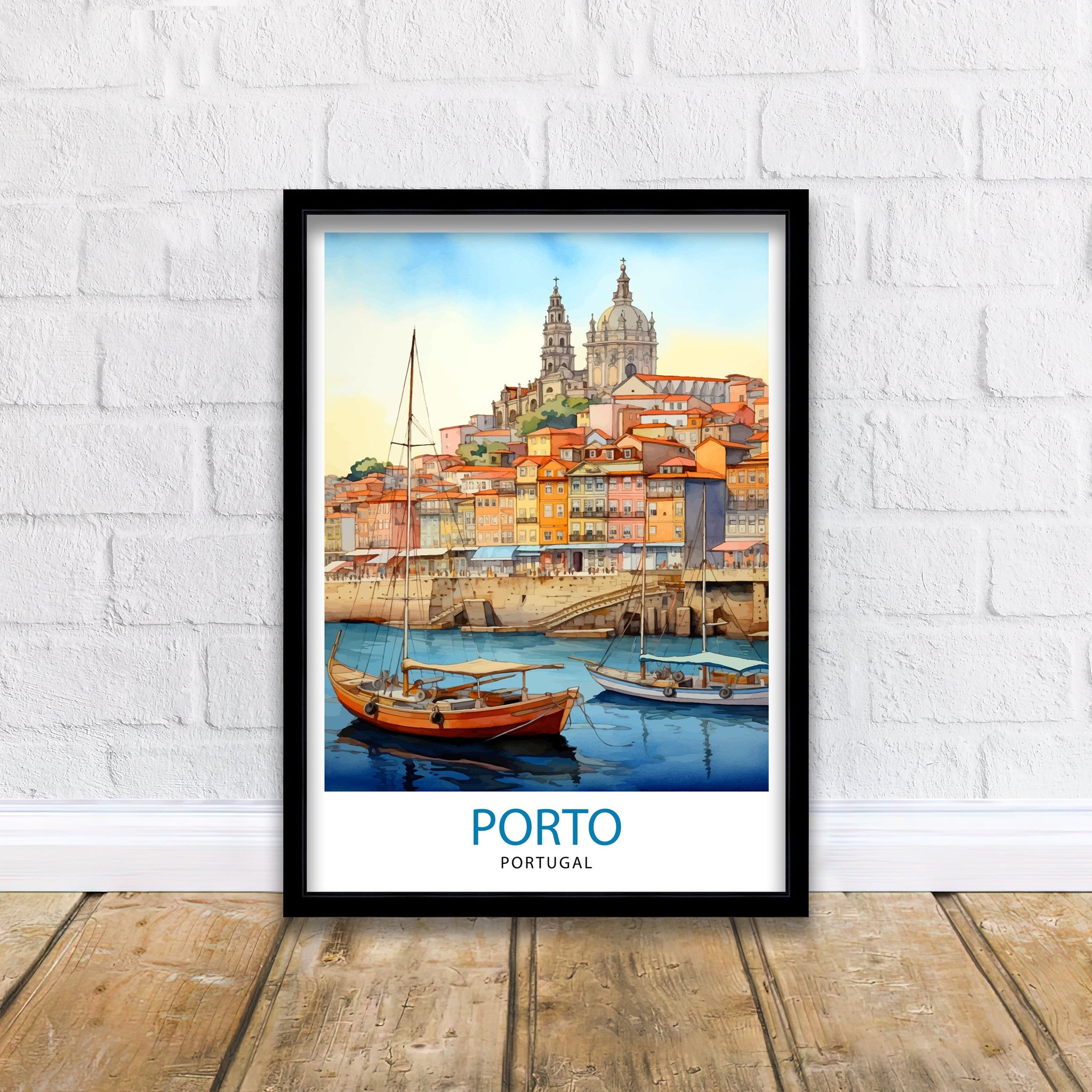 Porto Portugal Travel Print Porto Wall Decor Porto Poster Portugal Travel Prints Porto Art Print Porto Illustration Porto Wall Art