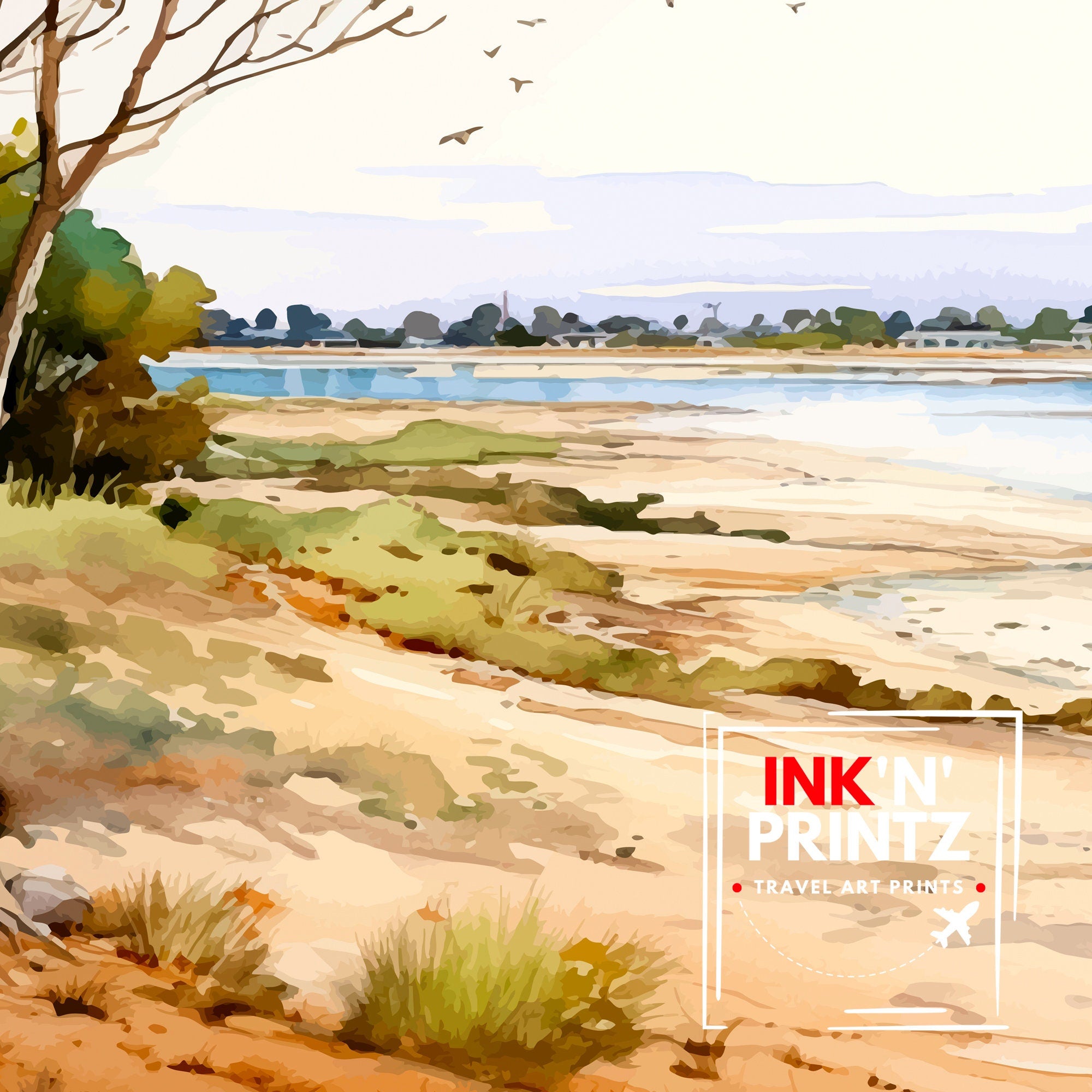 Ria Formosa Portugal Travel Print Ria Formosa Wall Decor Ria Formosa Poster Portugal Travel Prints Ria Formosa Art Print Ria Formosa