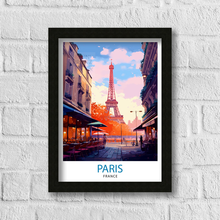 Paris France Travel Poster Paris Wall Art Eiffel Tower Art France Travel Poster Paris Home Decor French Illustration Parisian Art Poster