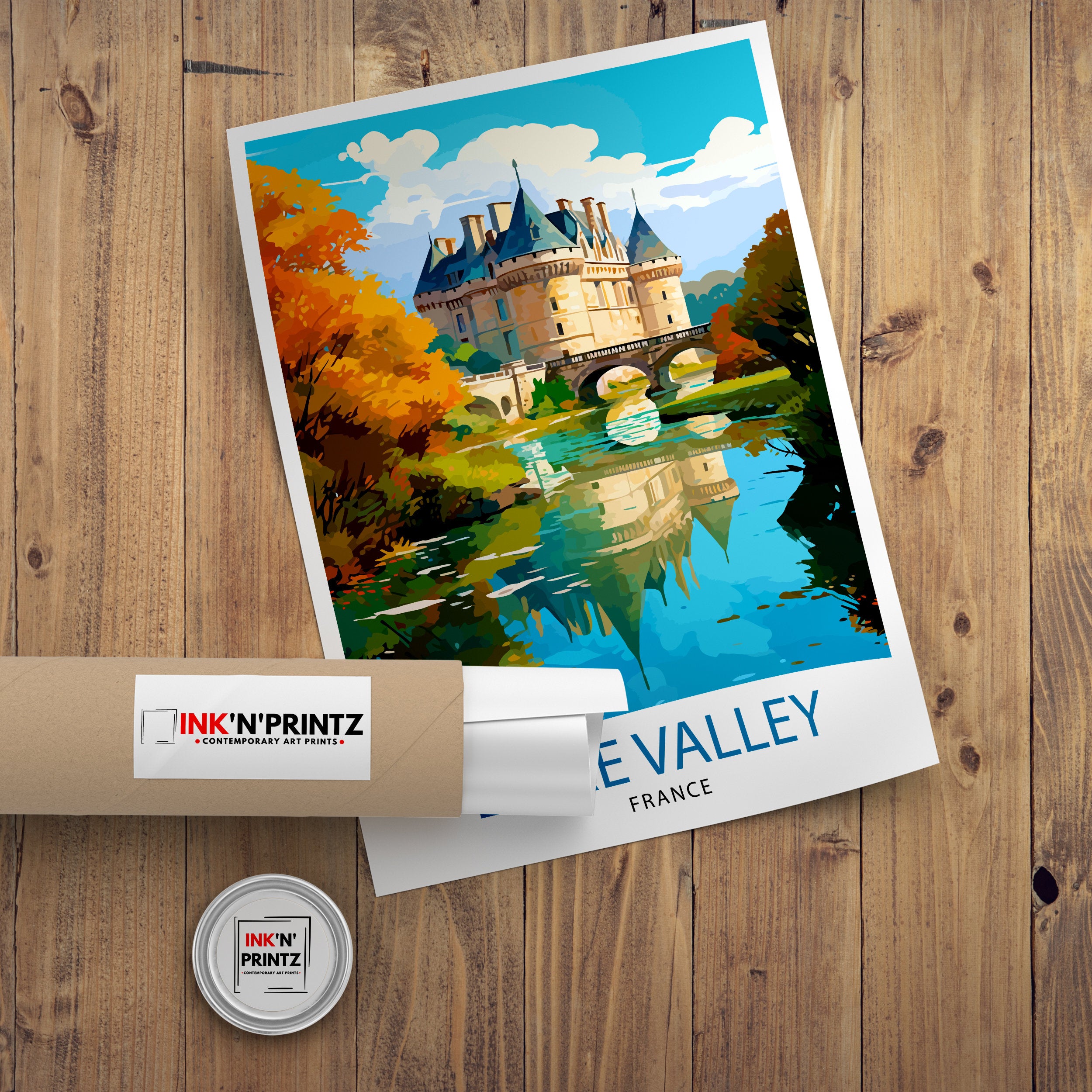 Loire Valley Travel Print Wall Decor Loire Valley Poster France Travel Prints Loire Valley Art Print Loire Valley Illustration Loire Valley