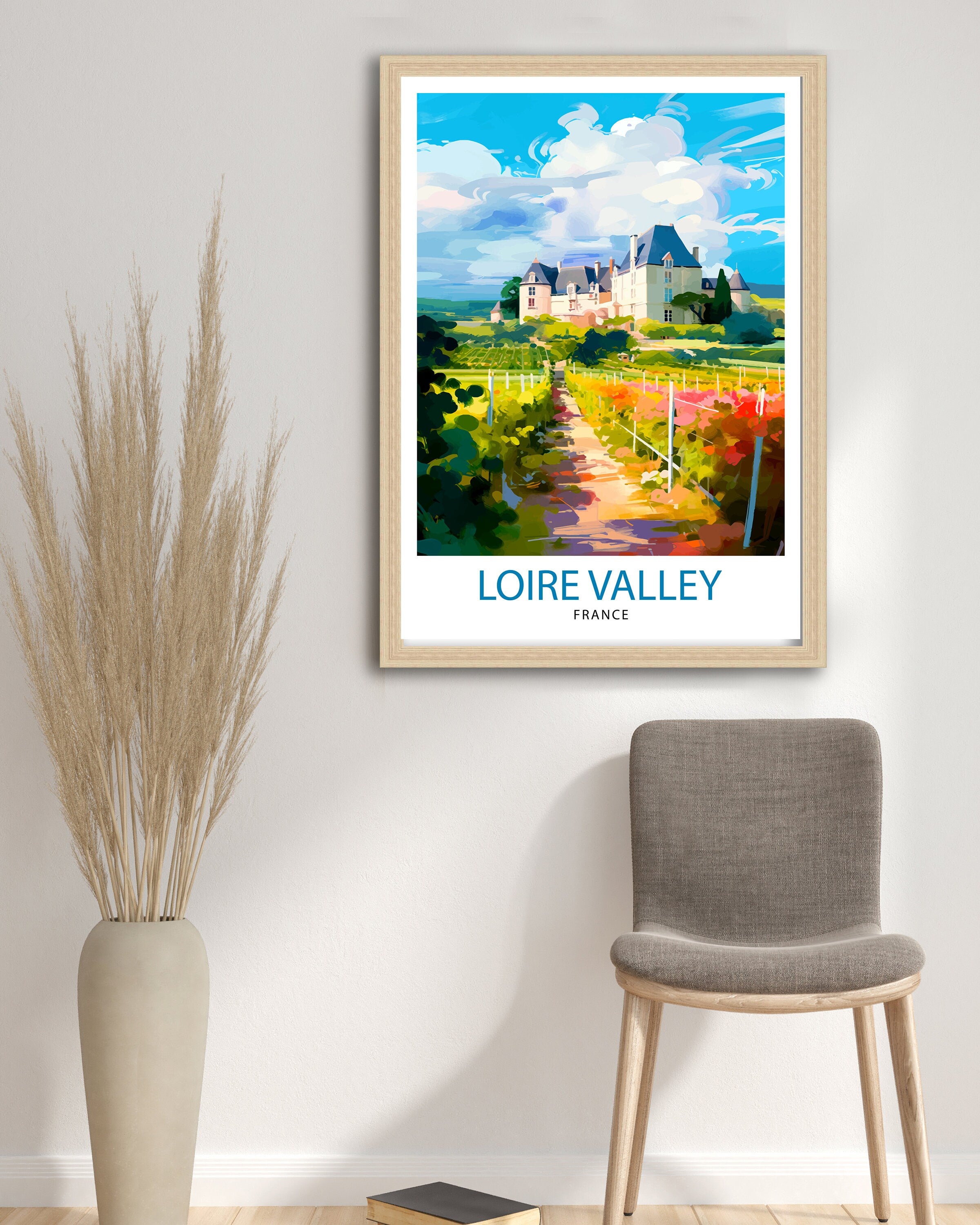 Loire Valley France Travel Print France Wall Decor Loire Valley Poster Châteaux de la Loire Prints France Art Print Loire Valley