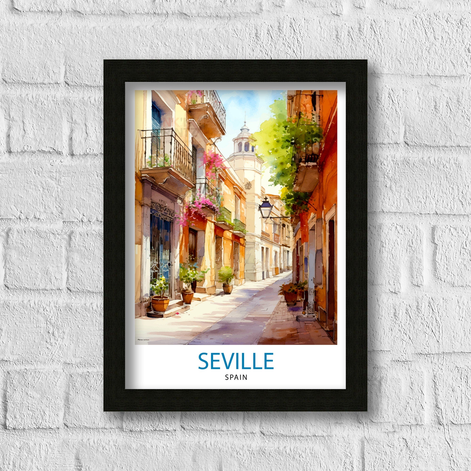 Seville Travel Print | Seville Spain | Seville Wall Art | Seville | Seville Poster | Spain Wall Art | Seville Art | Spain Poster
