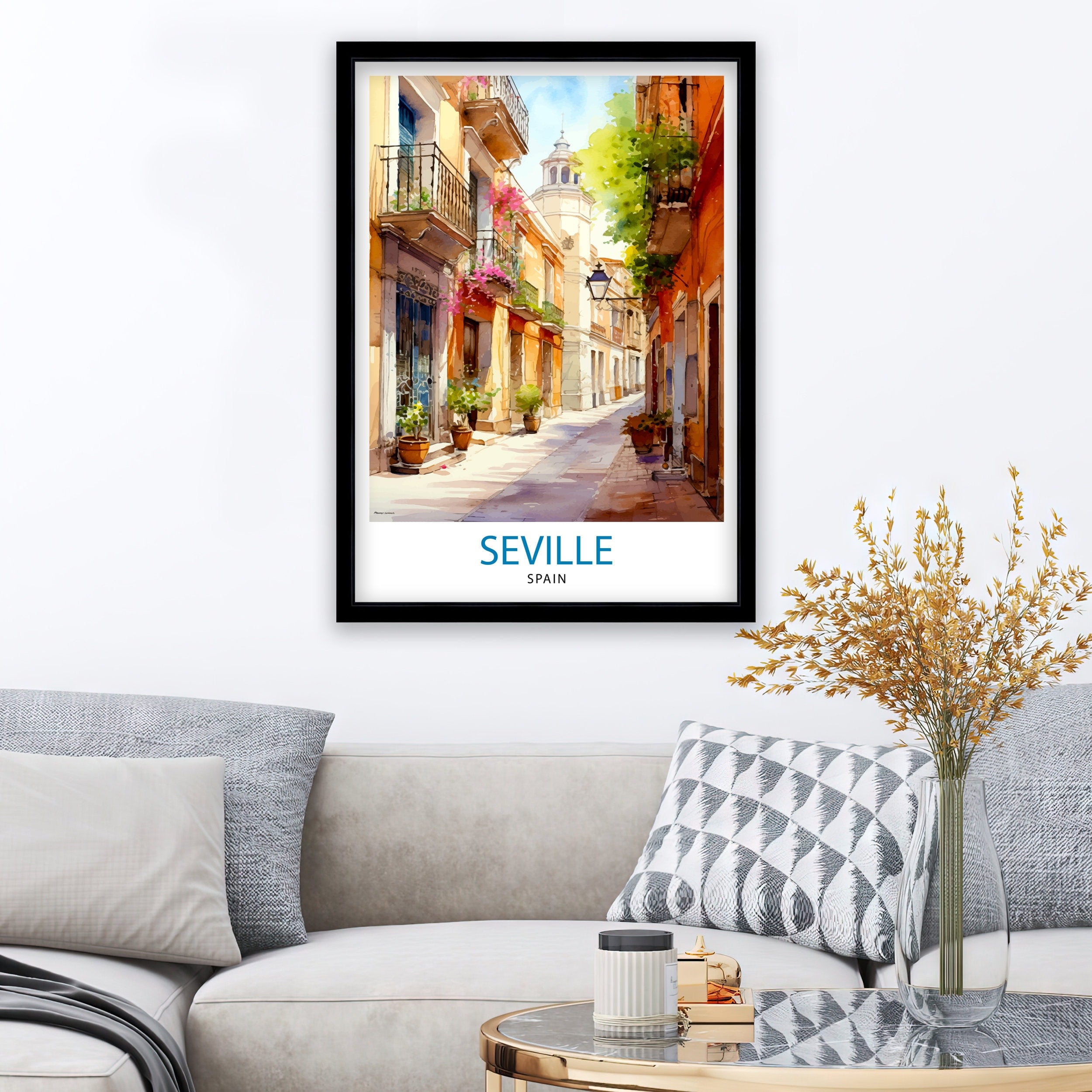Seville Travel Print | Seville Spain | Seville Wall Art | Seville | Seville Poster | Spain Wall Art | Seville Art | Spain Poster