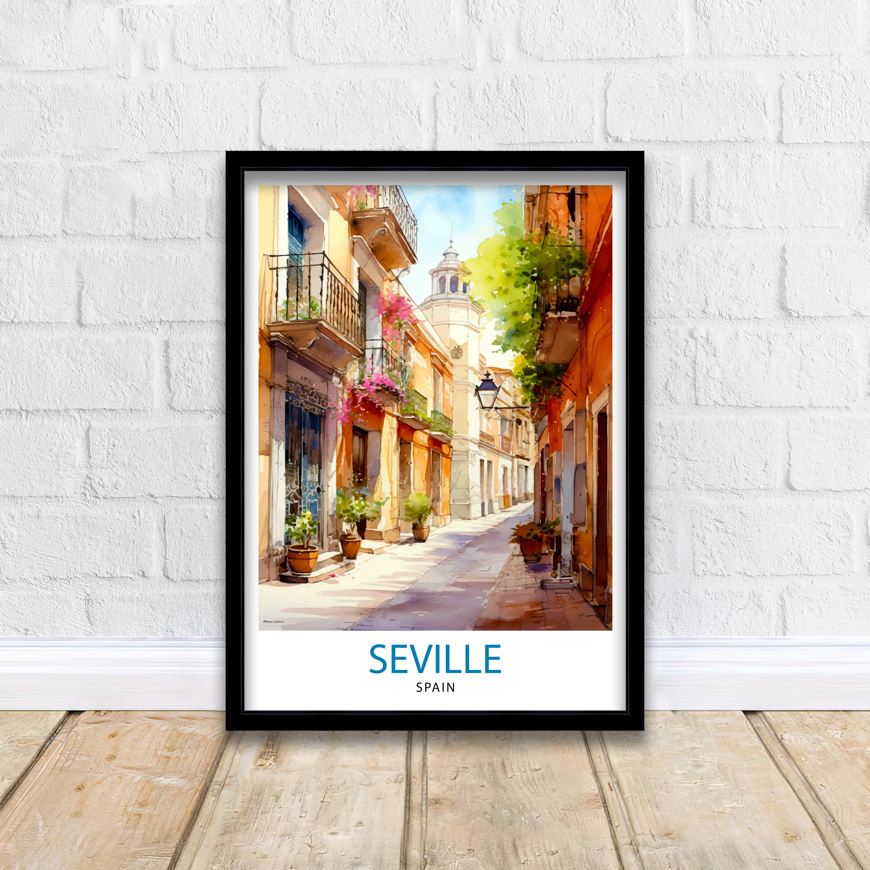 Seville Travel Print | Seville Spain | Seville Wall Art | Seville | Seville Poster | Spain Wall Art | Seville Art | Spain Poster