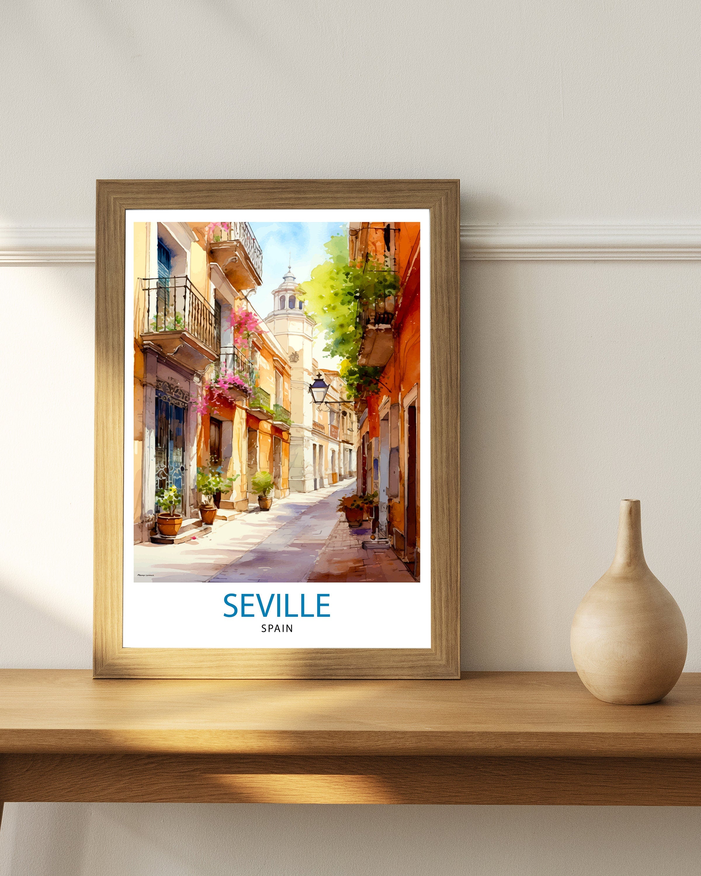 Seville Travel Print | Seville Spain | Seville Wall Art | Seville | Seville Poster | Spain Wall Art | Seville Art | Spain Poster