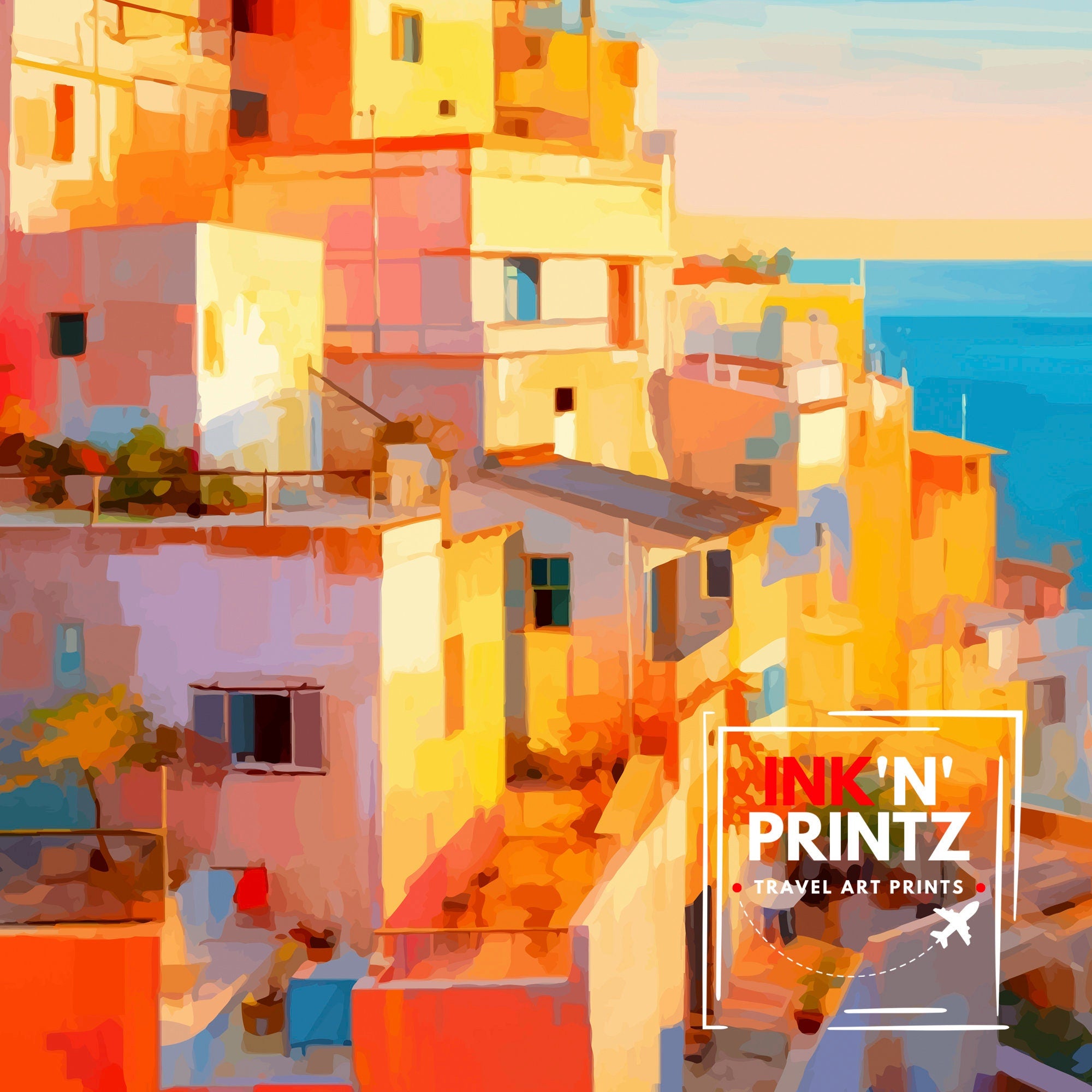 Alicante Spain Travel Print Alicante Wall Decor Alicante Poster Spain Travel Prints Alicante Art Print Alicante Illustration Alicante Wall