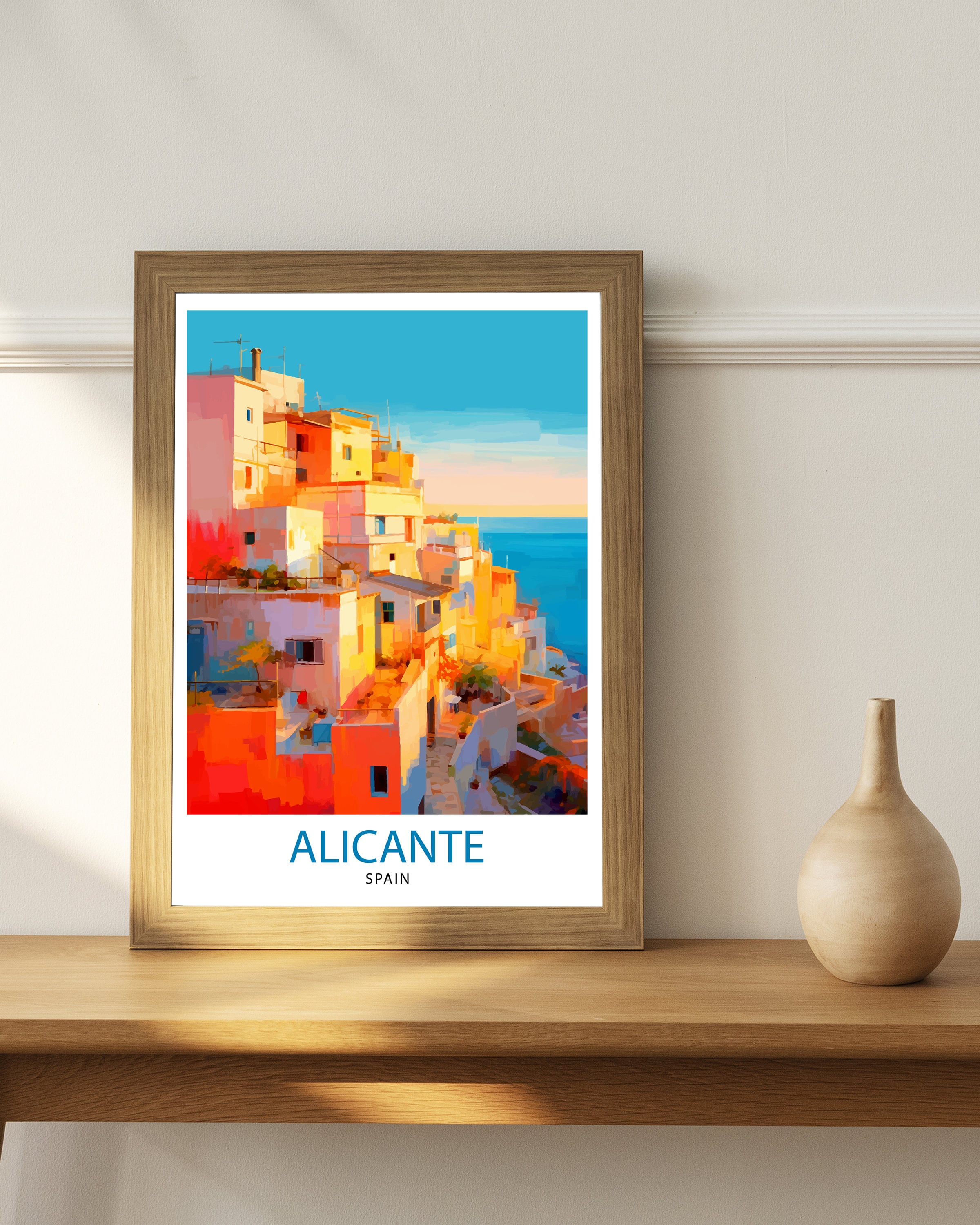 Alicante Spain Travel Print Alicante Wall Decor Alicante Poster Spain Travel Prints Alicante Art Print Alicante Illustration Alicante Wall