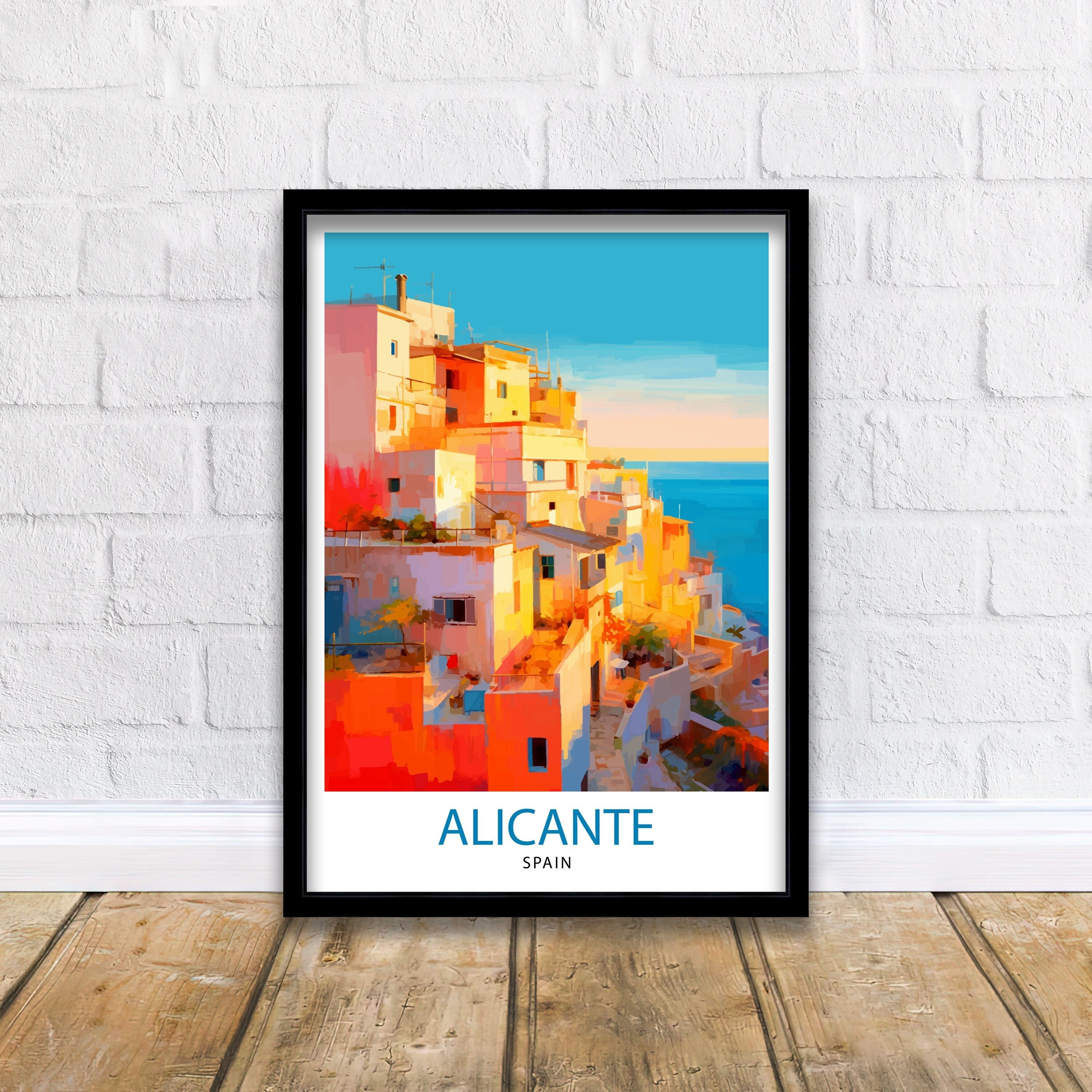Alicante Spain Travel Print Alicante Wall Decor Alicante Poster Spain Travel Prints Alicante Art Print Alicante Illustration Alicante Wall