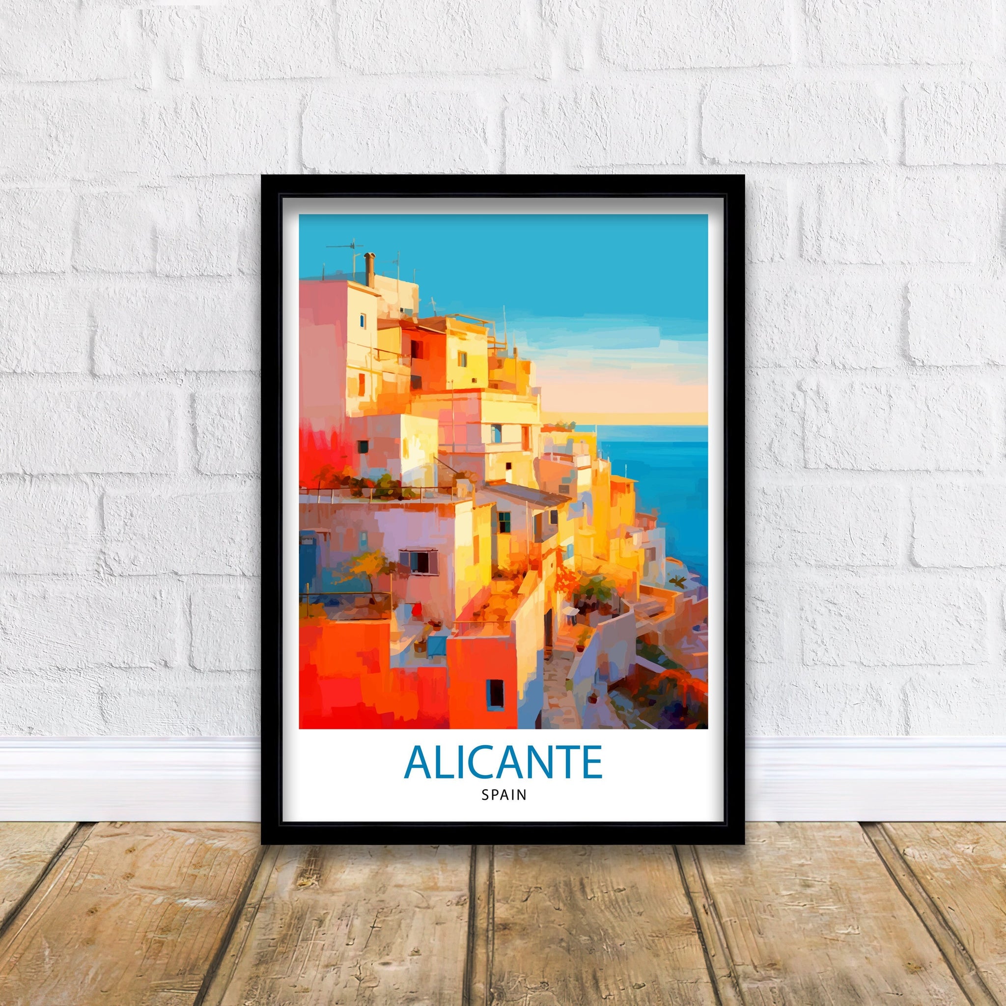 Alicante Spain Travel Print Alicante Wall Decor Alicante Poster Spain Travel Prints Alicante Art Print Alicante Illustration Alicante Wall