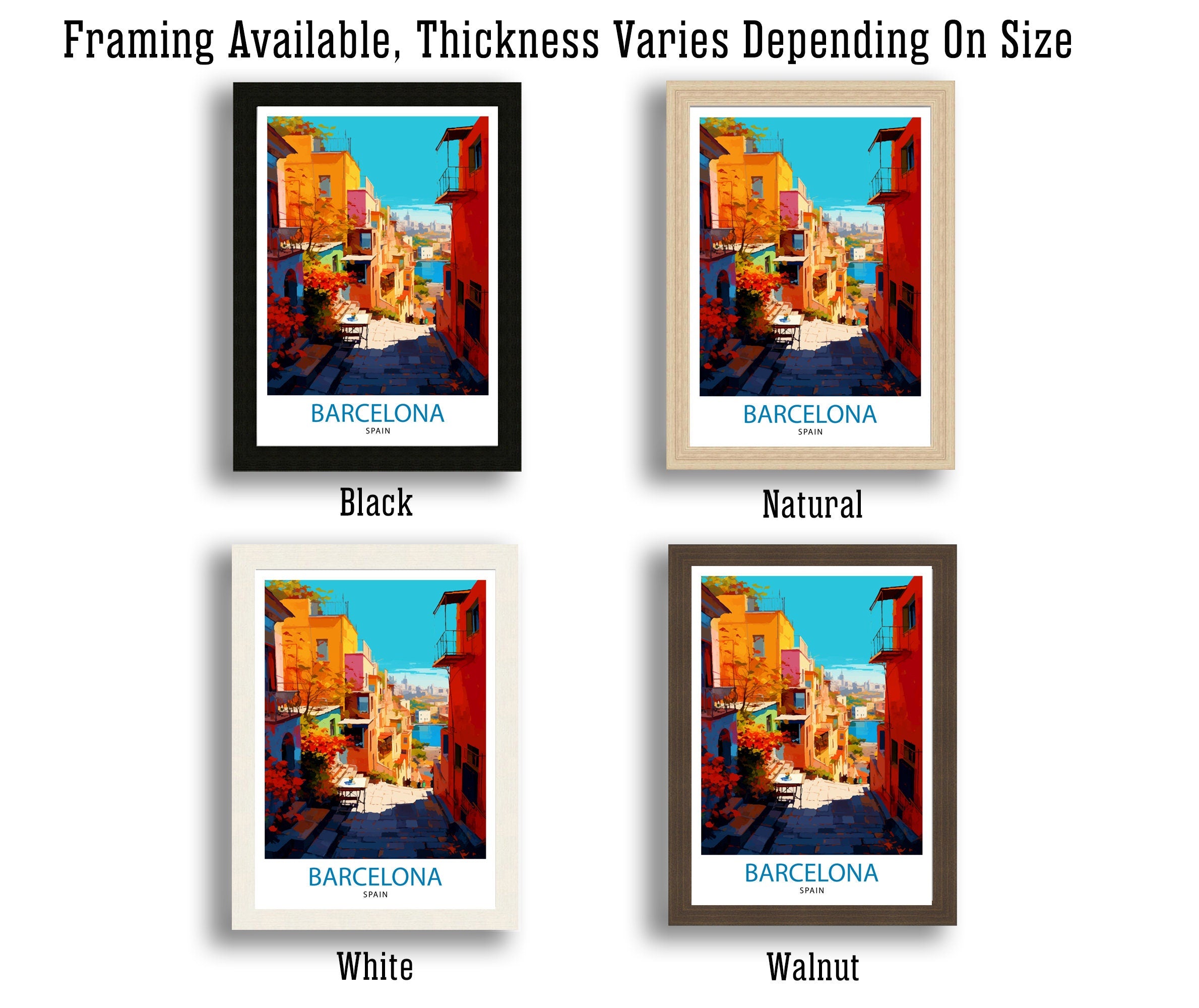 Barcelona Spain Travel Print Barcelona Wall Decor Barcelona Poster Spain Travel Prints Barcelona Art Print Barcelona