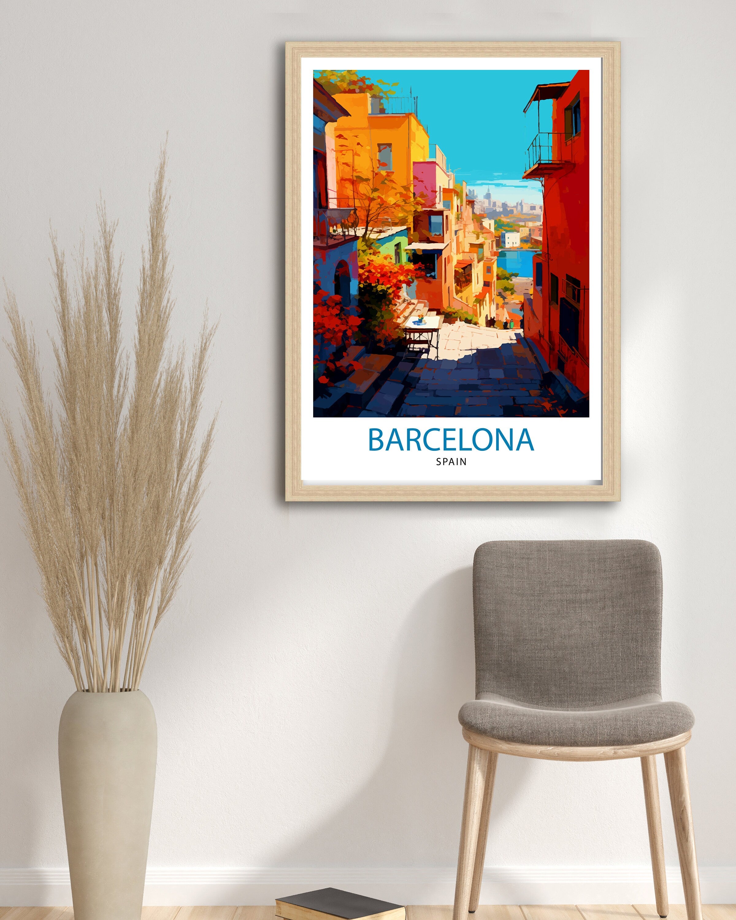 Barcelona Spain Travel Print Barcelona Wall Decor Barcelona Poster Spain Travel Prints Barcelona Art Print Barcelona