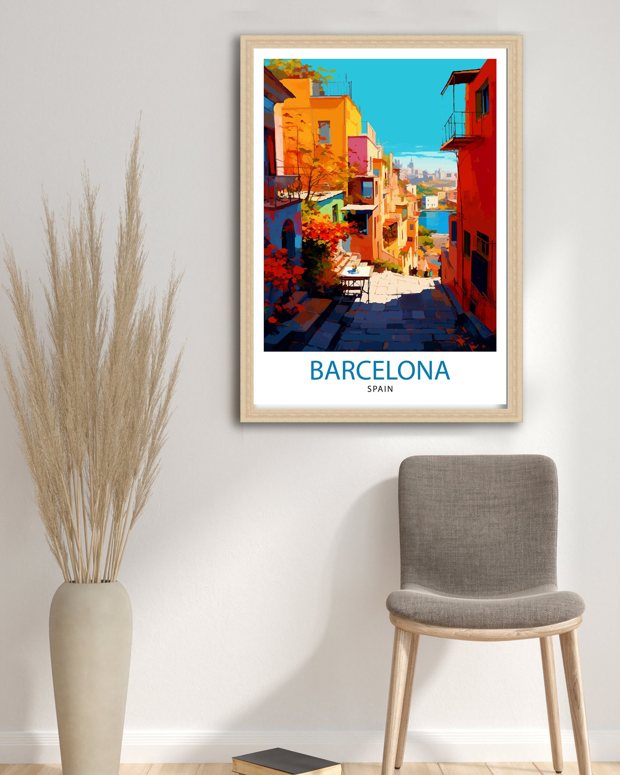 Barcelona Spain Travel Print Barcelona Wall Decor Barcelona Poster Spain Travel Prints Barcelona Art Print Barcelona