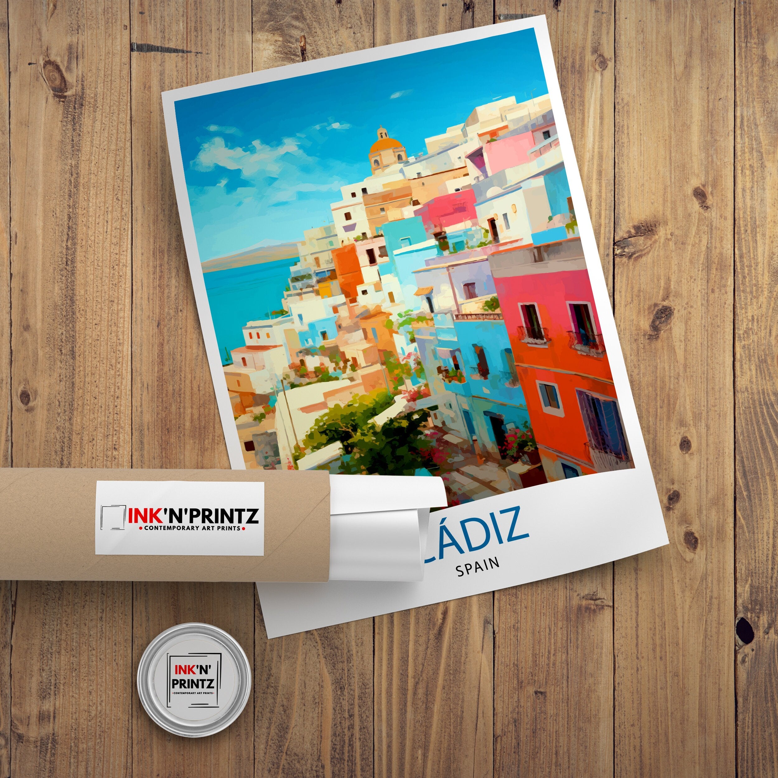 Cadiz Spain Travel Print Cadiz Wall Decor Cadiz Home Living Decor Cadiz Illustration Travel Poster Gift for Cadiz Spain Home Decor