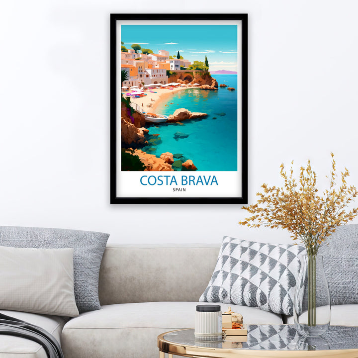 Costa Brava Spain Travel Poster Costa Brava