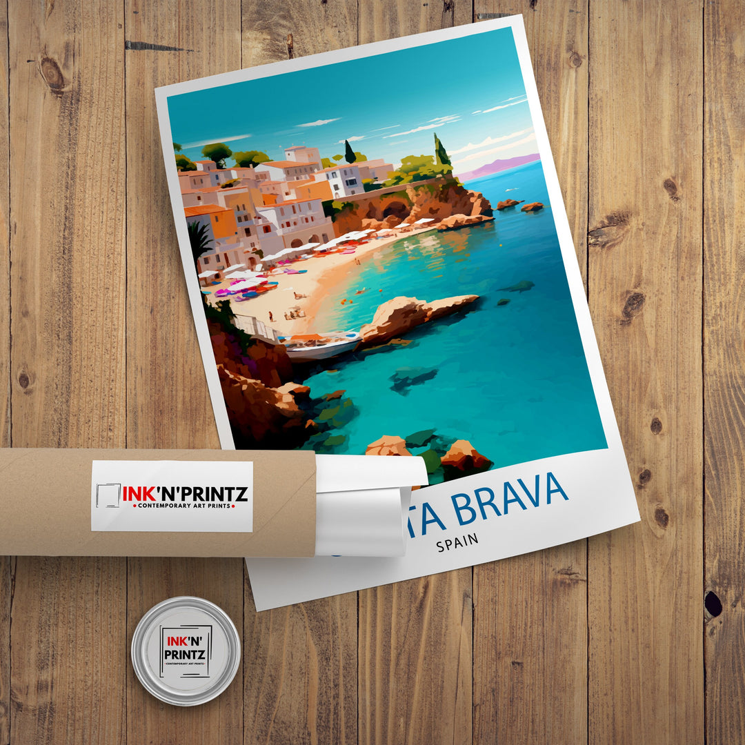 Costa Brava Spain Travel Poster Costa Brava