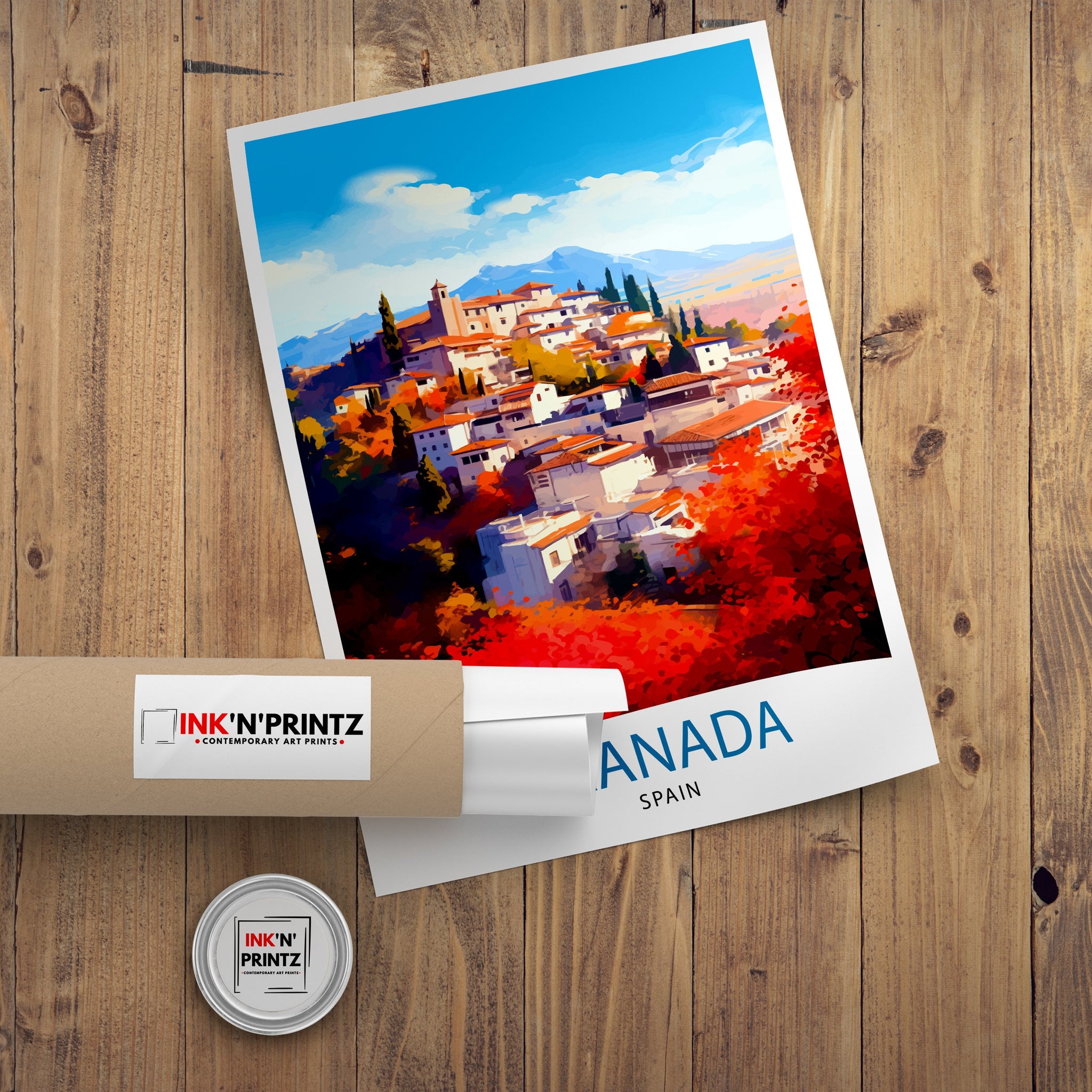 Granada Spain Travel Print Granada Wall Art Spain Travel Poster Granada Home Decor Granada Spain Illustration Travel Prints