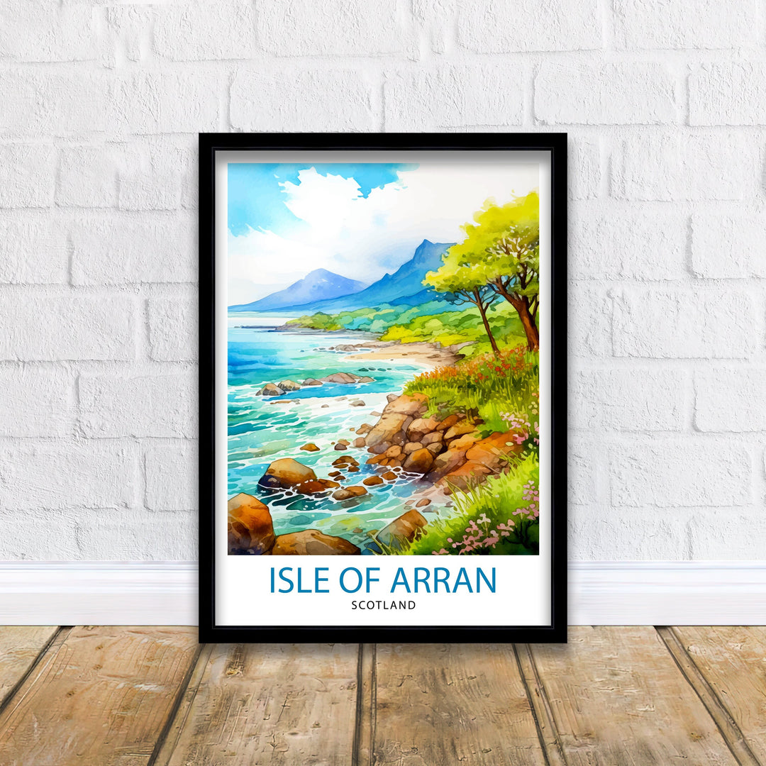 Isle of Arran Scotland Travel Poster Arran