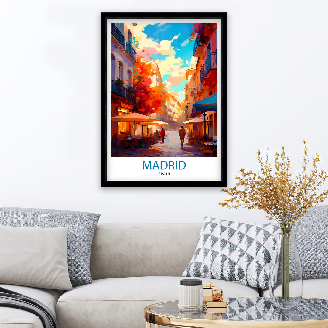 Madrid Spain Travel Print Madrid Wall Decor Madrid Poster Spain Travel Prints Madrid Art Print Madrid Illustration Madrid Wall Art Spain