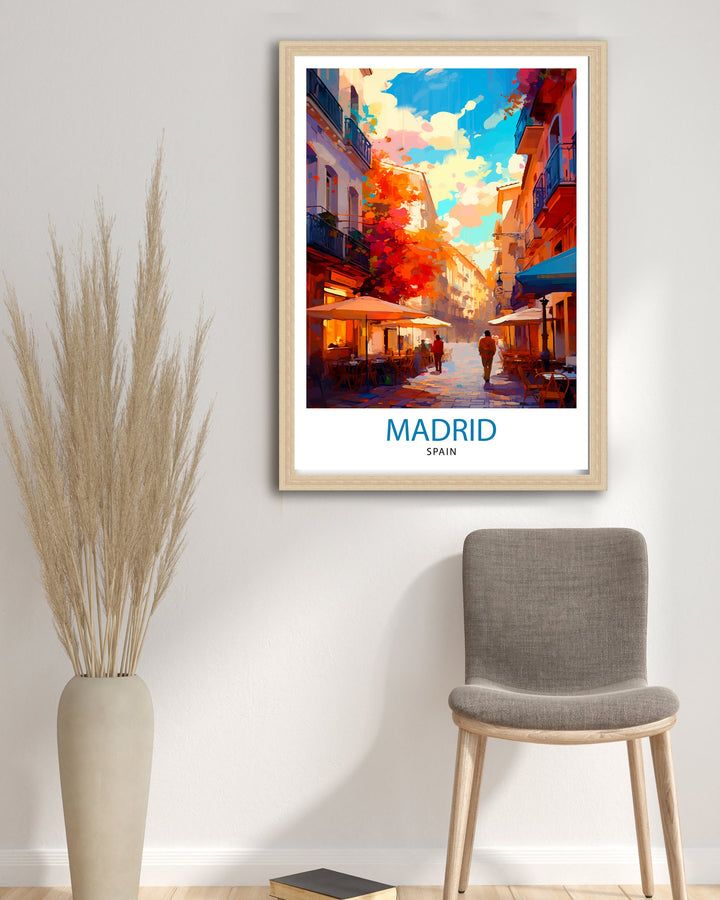 Madrid Spain Travel Print Madrid Wall Decor Madrid Poster Spain Travel Prints Madrid Art Print Madrid Illustration Madrid Wall Art Spain