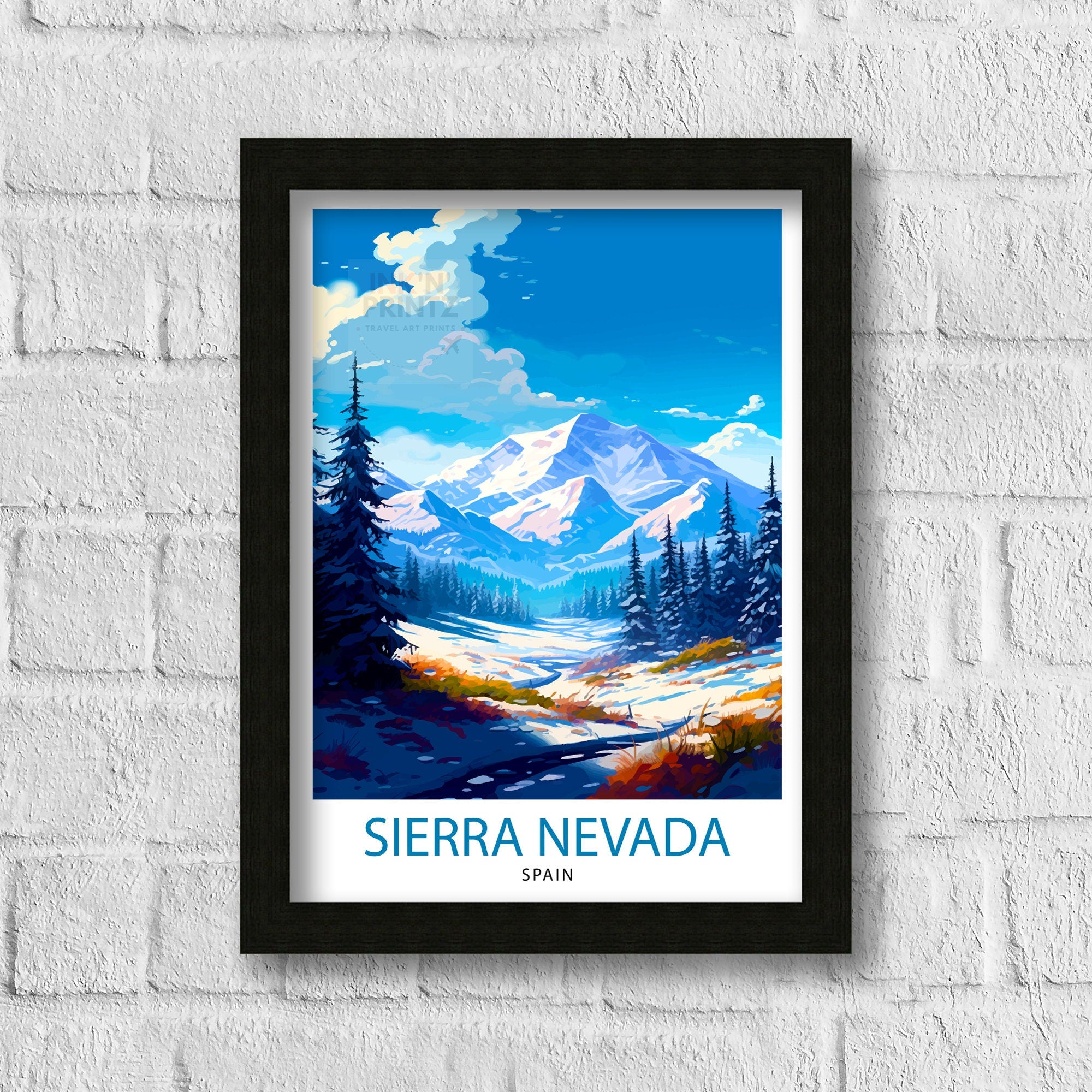 Sierra Nevada Travel Print Sierra Nevada Wall Decor Sierra Nevada Poster Travel Prints Sierra Nevada Art Print Sierra Nevada Illustration