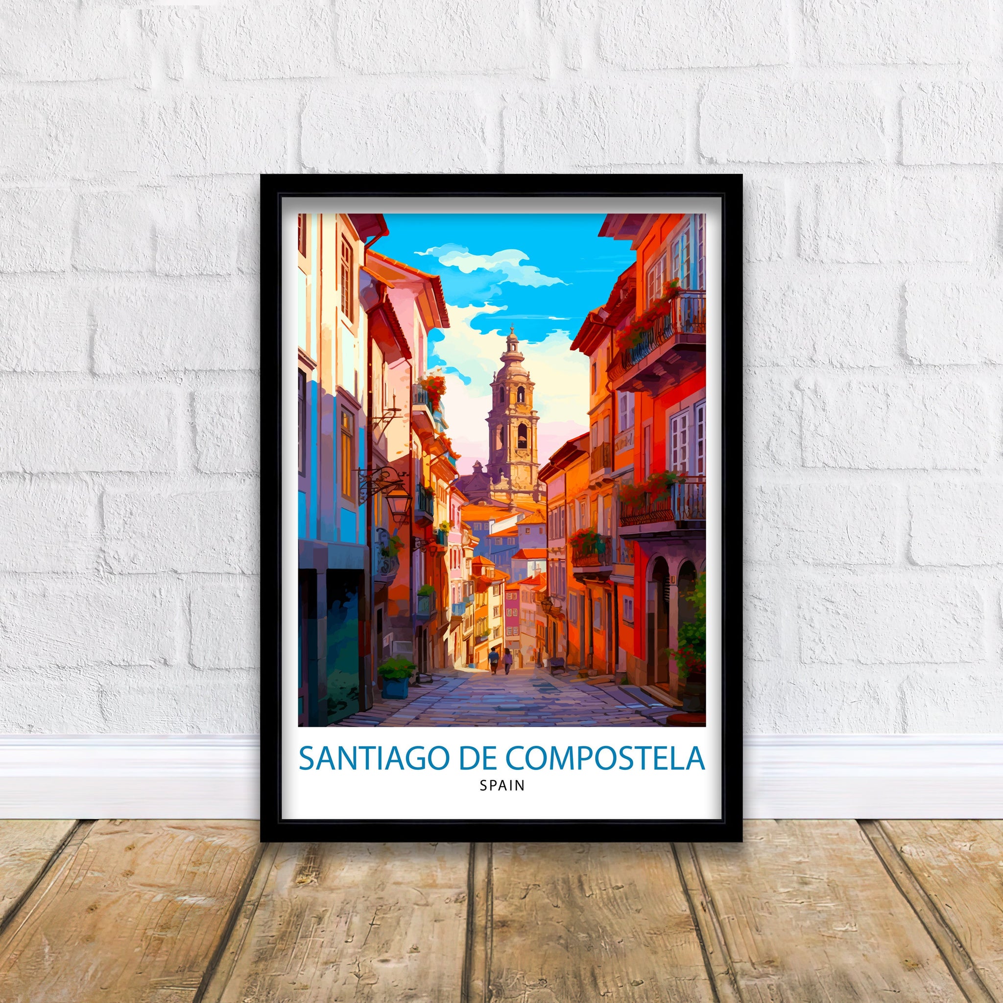 Santiago de Compostela Print Santiago Wall Decor Santiago Poster Santiago Art Print Santiago Wall Art Gift for Santiago Travel Santiago Home