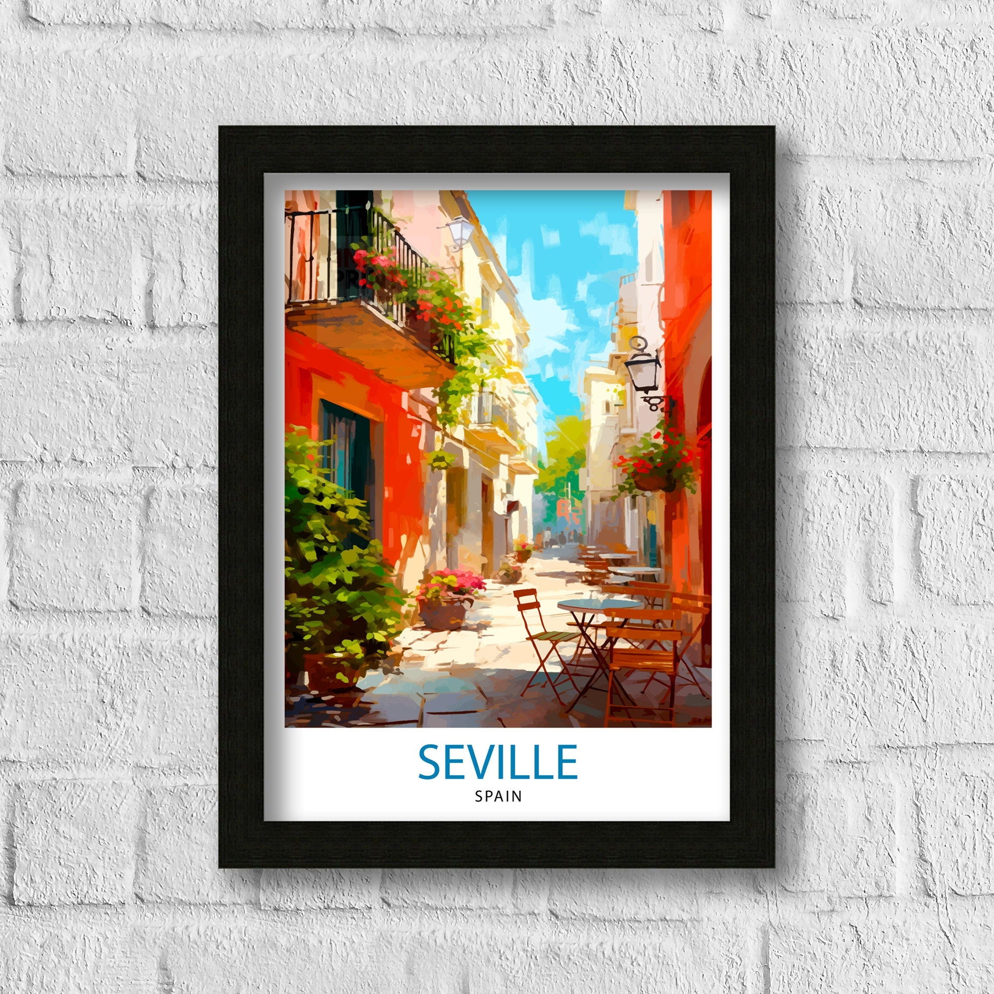 Seville Travel Print | Seville Spain | Seville Wall Art | Seville | Seville Poster | Spain Wall Art | Seville Art | Spain Poster