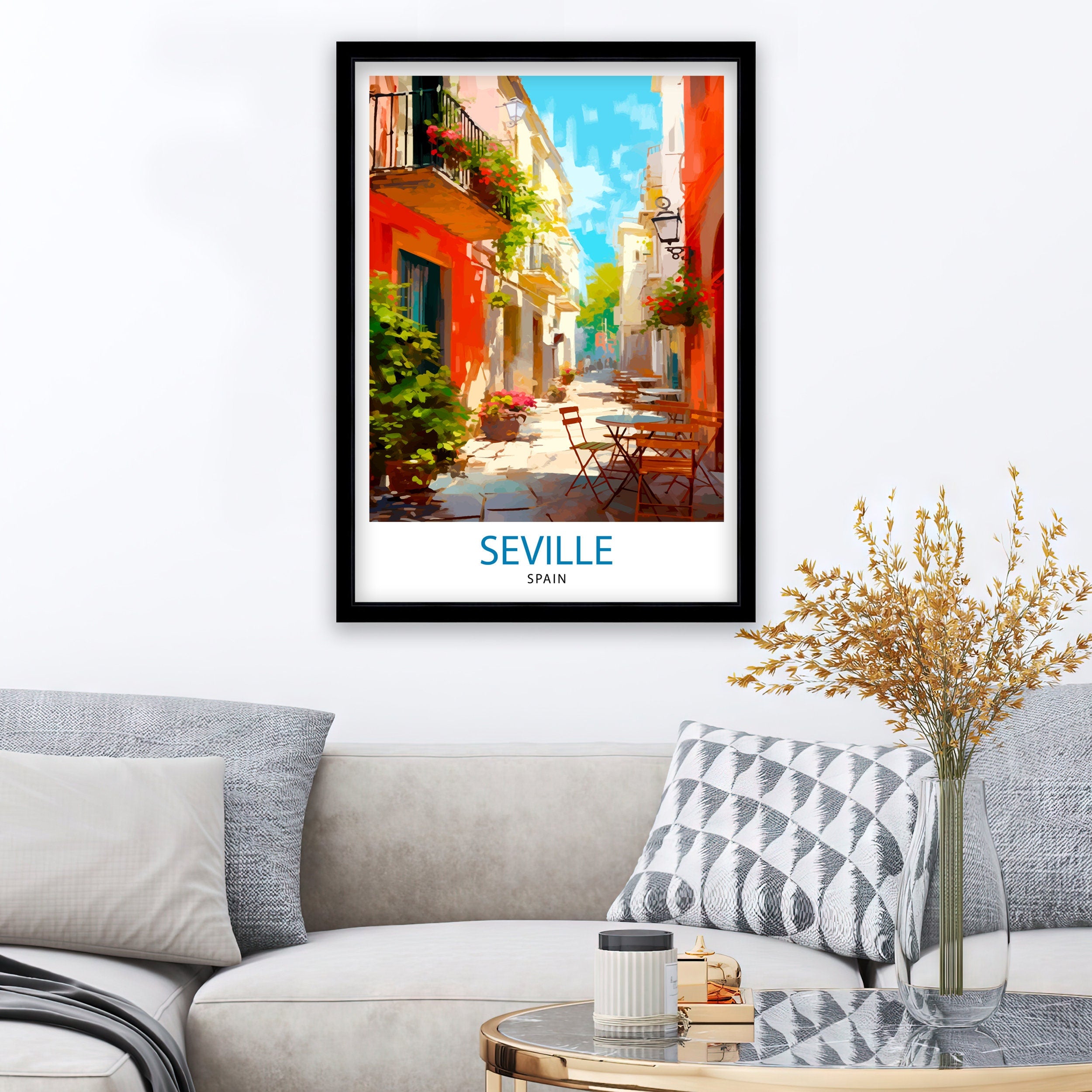 Seville Travel Print | Seville Spain | Seville Wall Art | Seville | Seville Poster | Spain Wall Art | Seville Art | Spain Poster