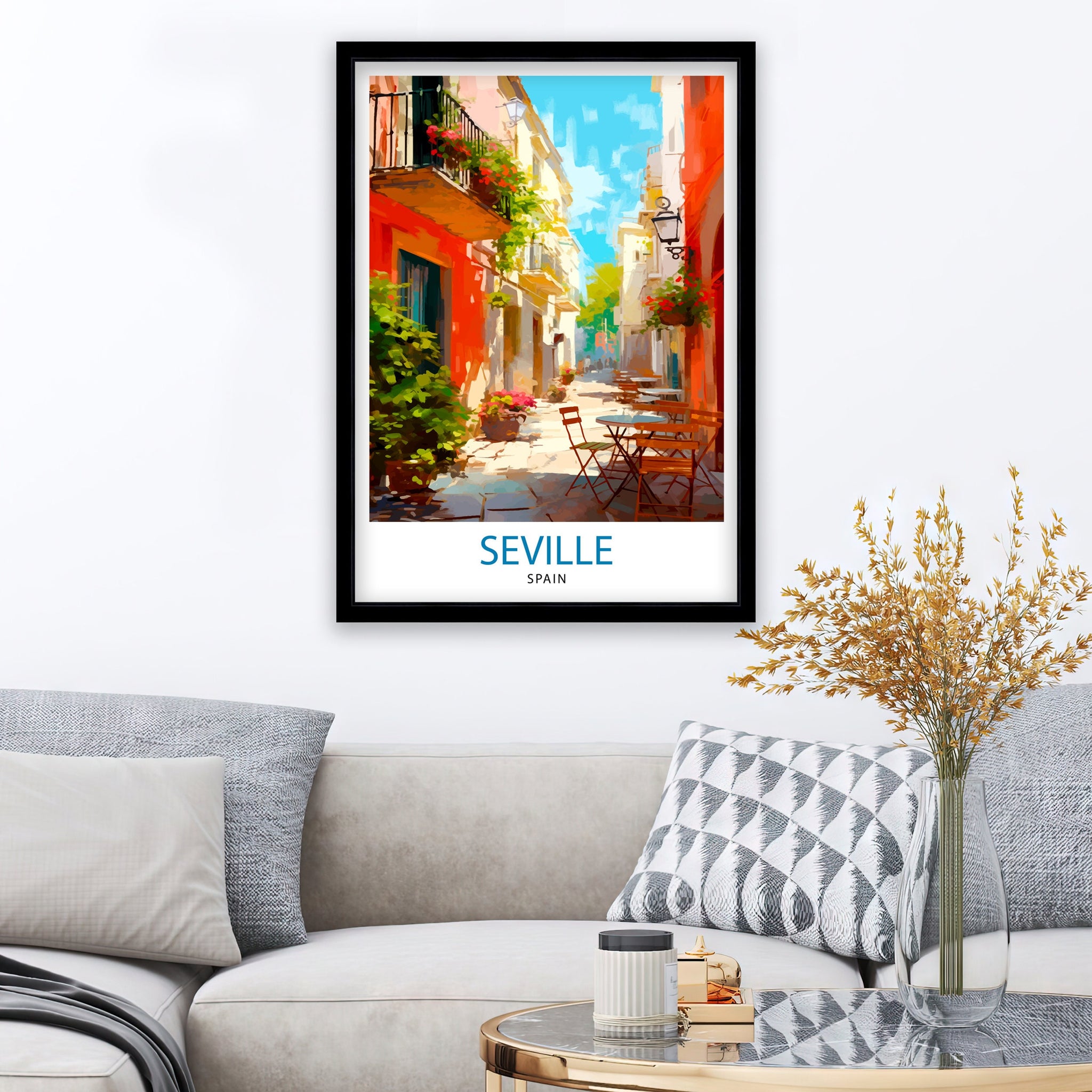 Seville Travel Print | Seville Spain | Seville Wall Art | Seville | Seville Poster | Spain Wall Art | Seville Art | Spain Poster