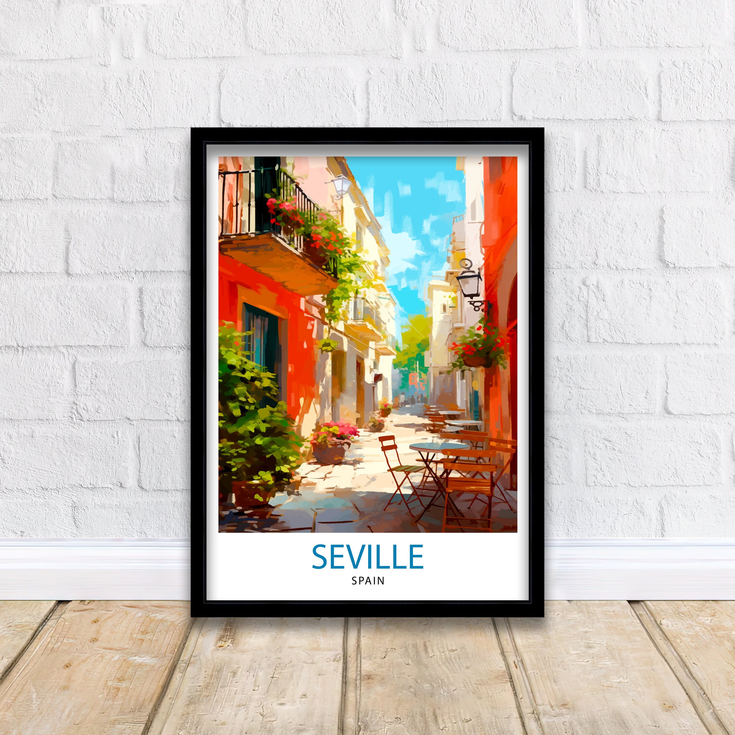 Seville Travel Print | Seville Spain | Seville Wall Art | Seville | Seville Poster | Spain Wall Art | Seville Art | Spain Poster