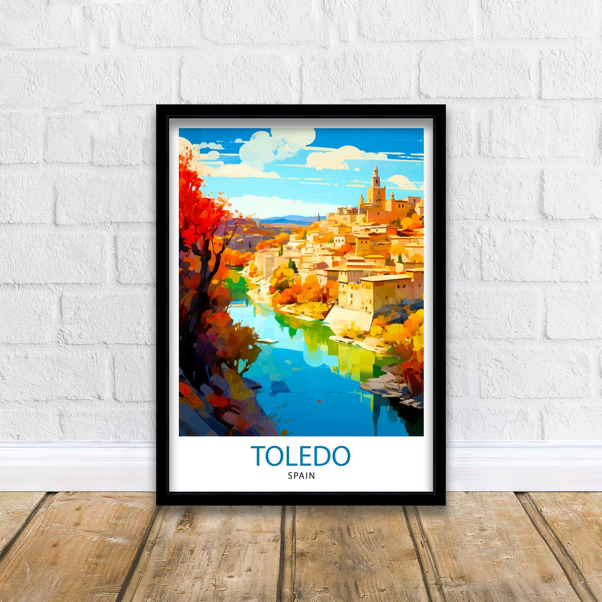 Toledo Spain Travel Print Toledo Wall Decor Toledo Poster Spain Travel Prints Toledo Art Print Toledo Illustration Toledo Wall Art