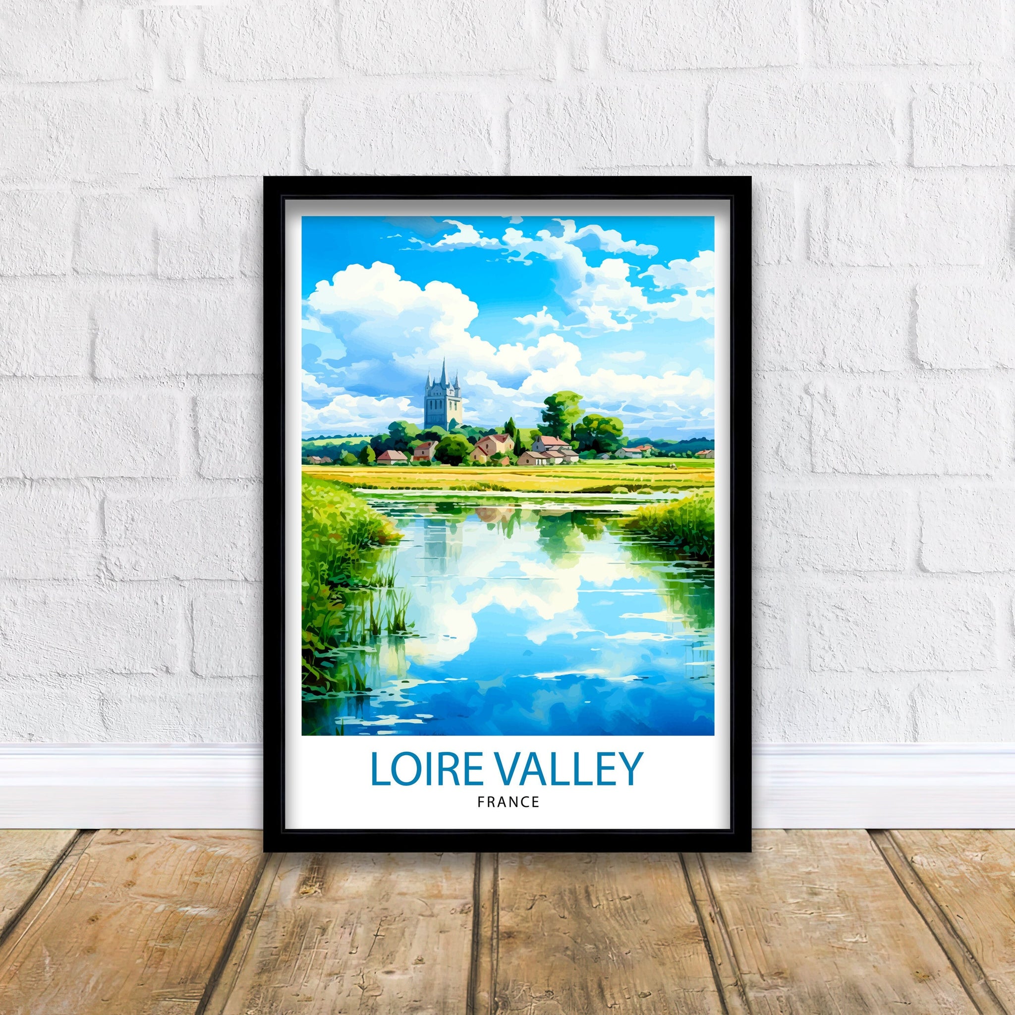 Loire Valley Travel Print Wall Decor Loire Valley Poster France Travel Prints Loire Valley Art Print Loire Valley Illustration Loire Valley
