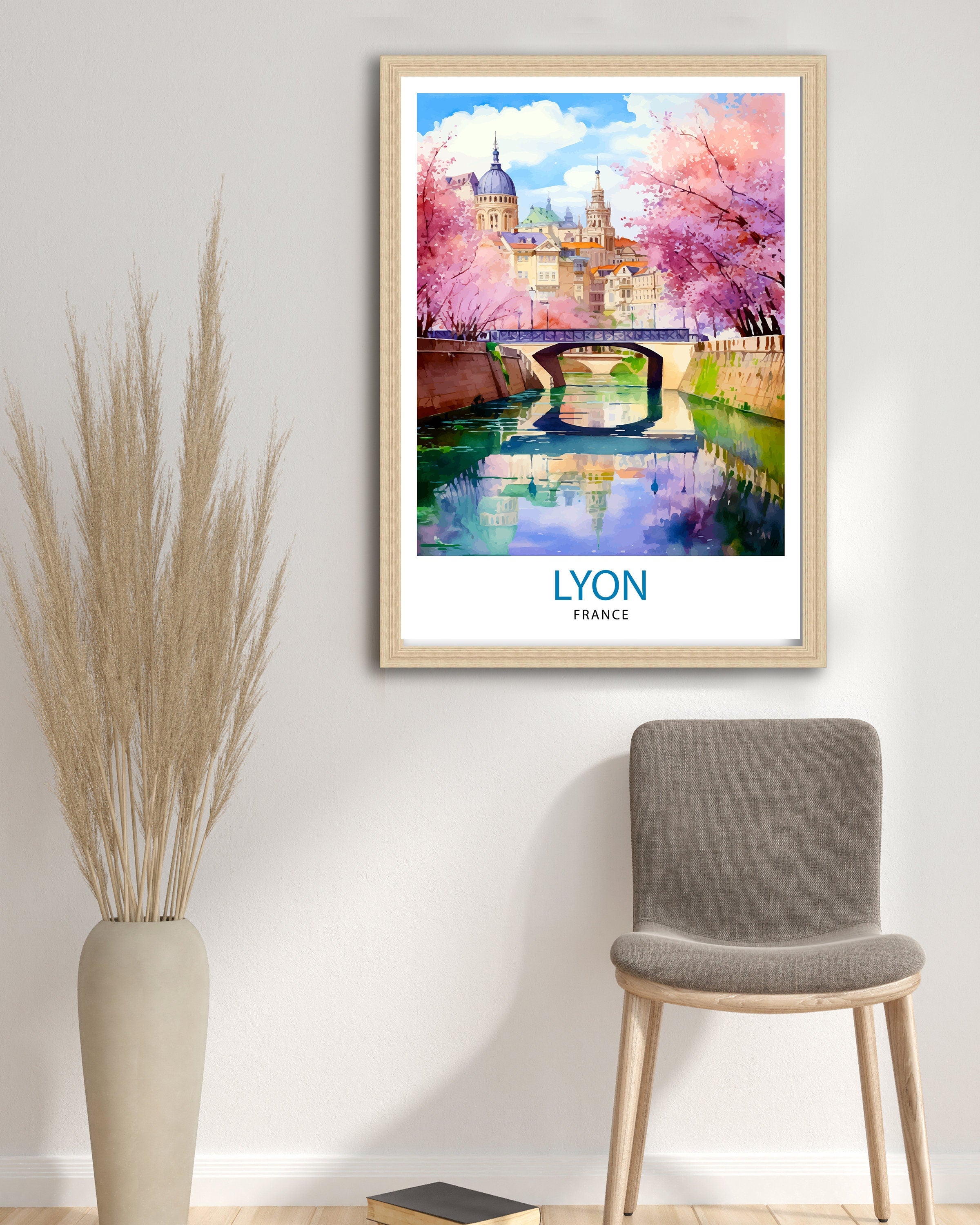 Lyon France Travel Print Lyon Wall Decor Lyon Poster France Travel Prints Lyon Art Print Lyon Illustration Lyon Wall Art - France Print
