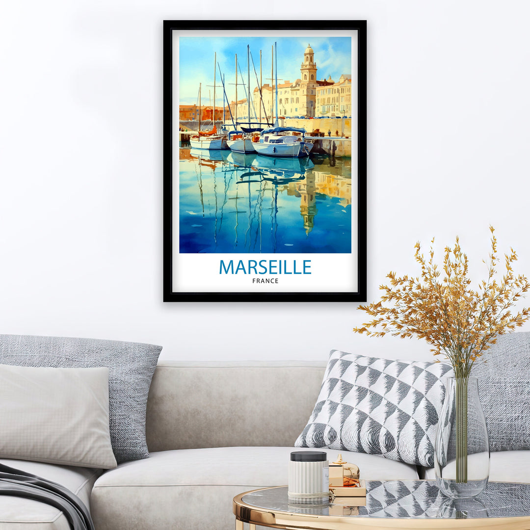 Marseille France Travel Poster Marseille