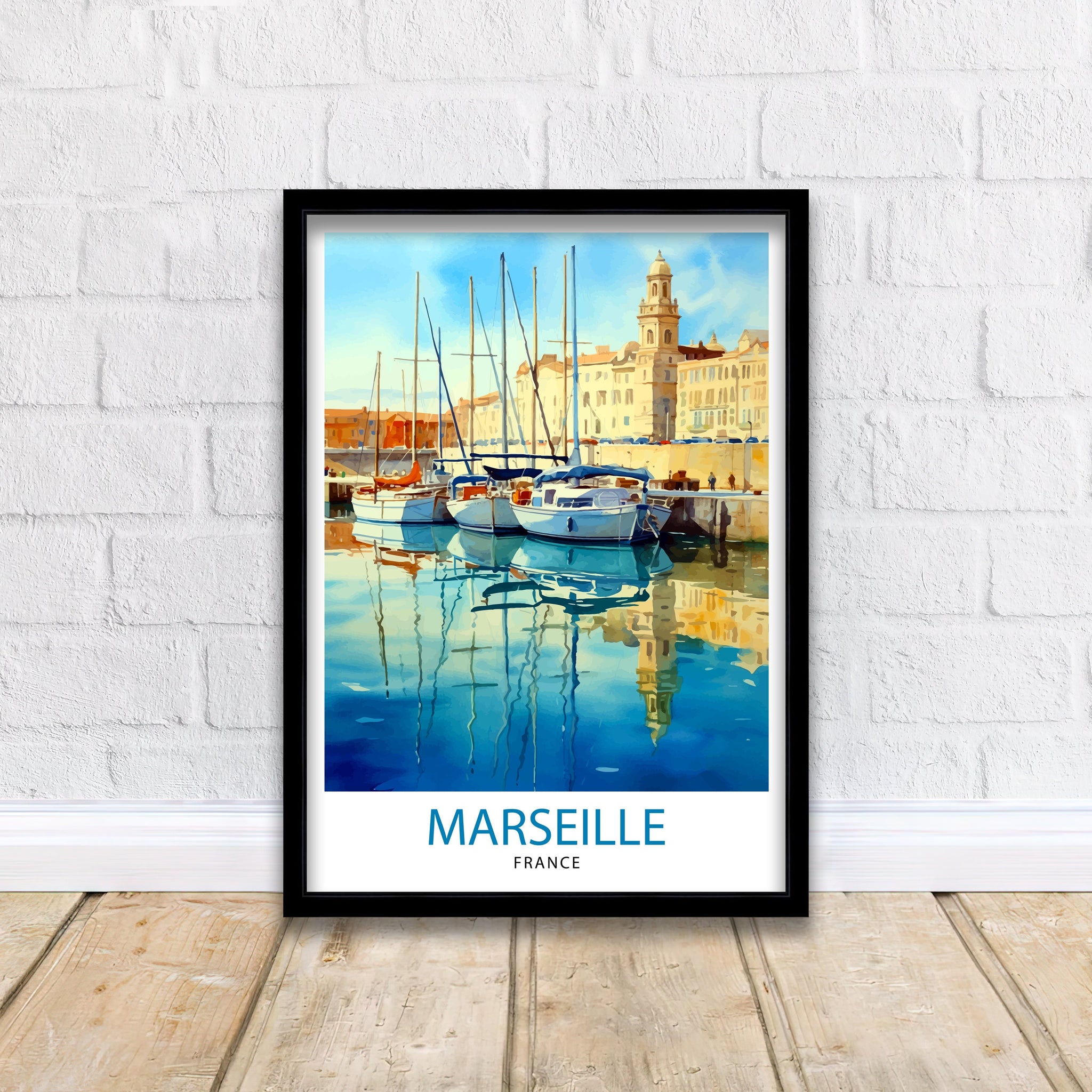 Marseille France Travel Print Marseille Wall Decor Marseille Poster France Travel Prints Marseille Art Print Marseille Illustration