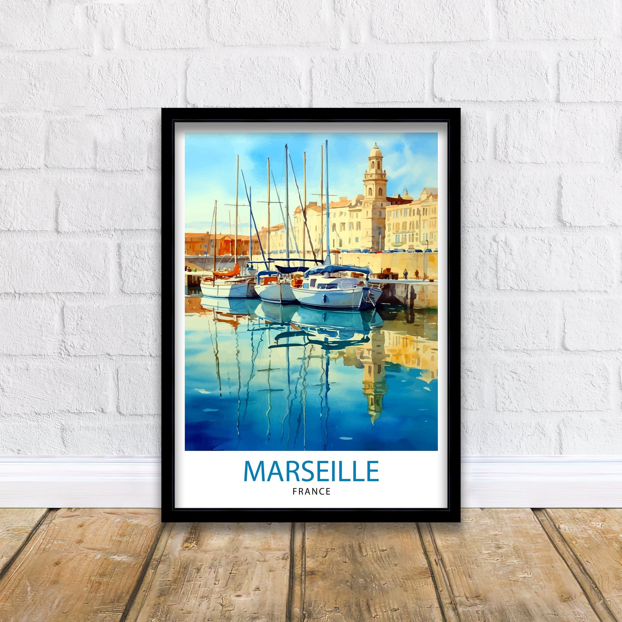 Marseille France Travel Print Marseille Wall Decor Marseille Poster France Travel Prints Marseille Art Print Marseille Illustration