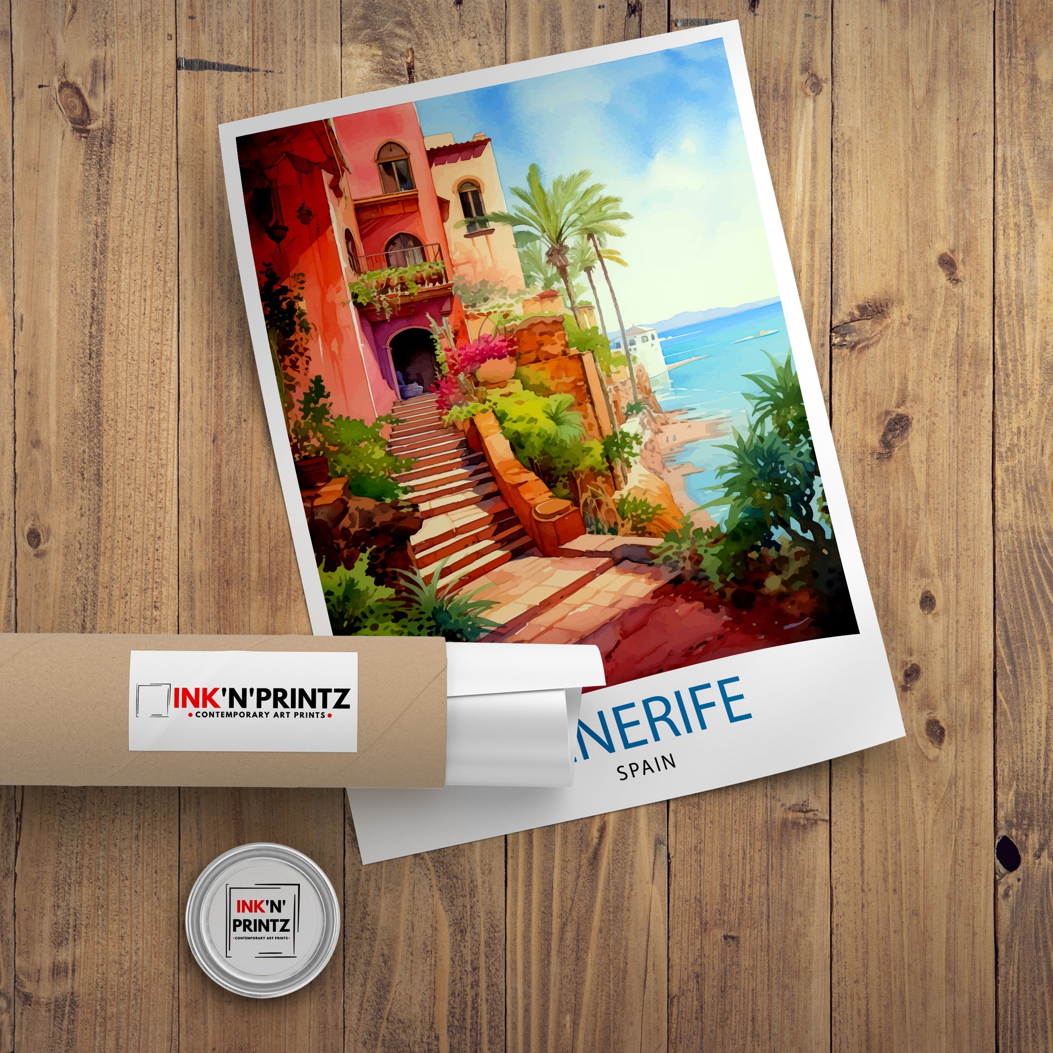 Tenerife Spain Travel Print Tenerife Wall Decor Tenerife Home Living Decor Tenerife Illustration Travel Poster Gift For Tenerife Spain Home