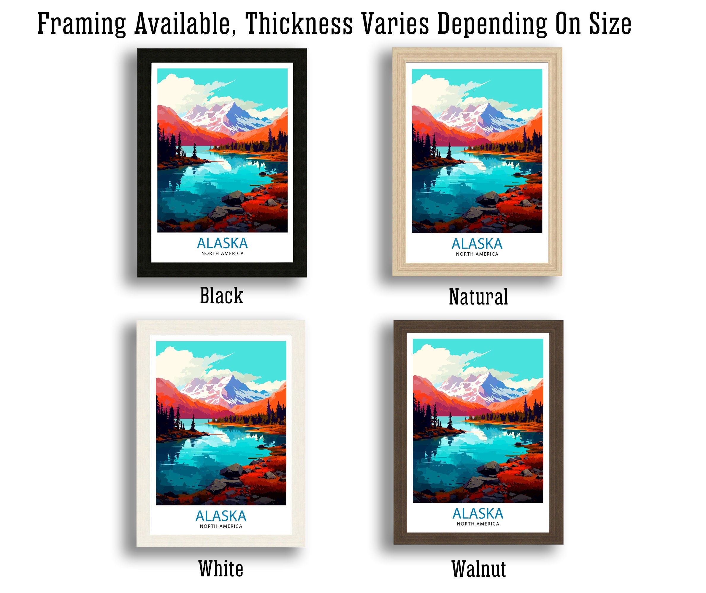 Alaska Travel Print | Alaska Poster | Alaska Travel Print | Alaska Print | Travel Poster | Alaska Wall Art | Alaska Art