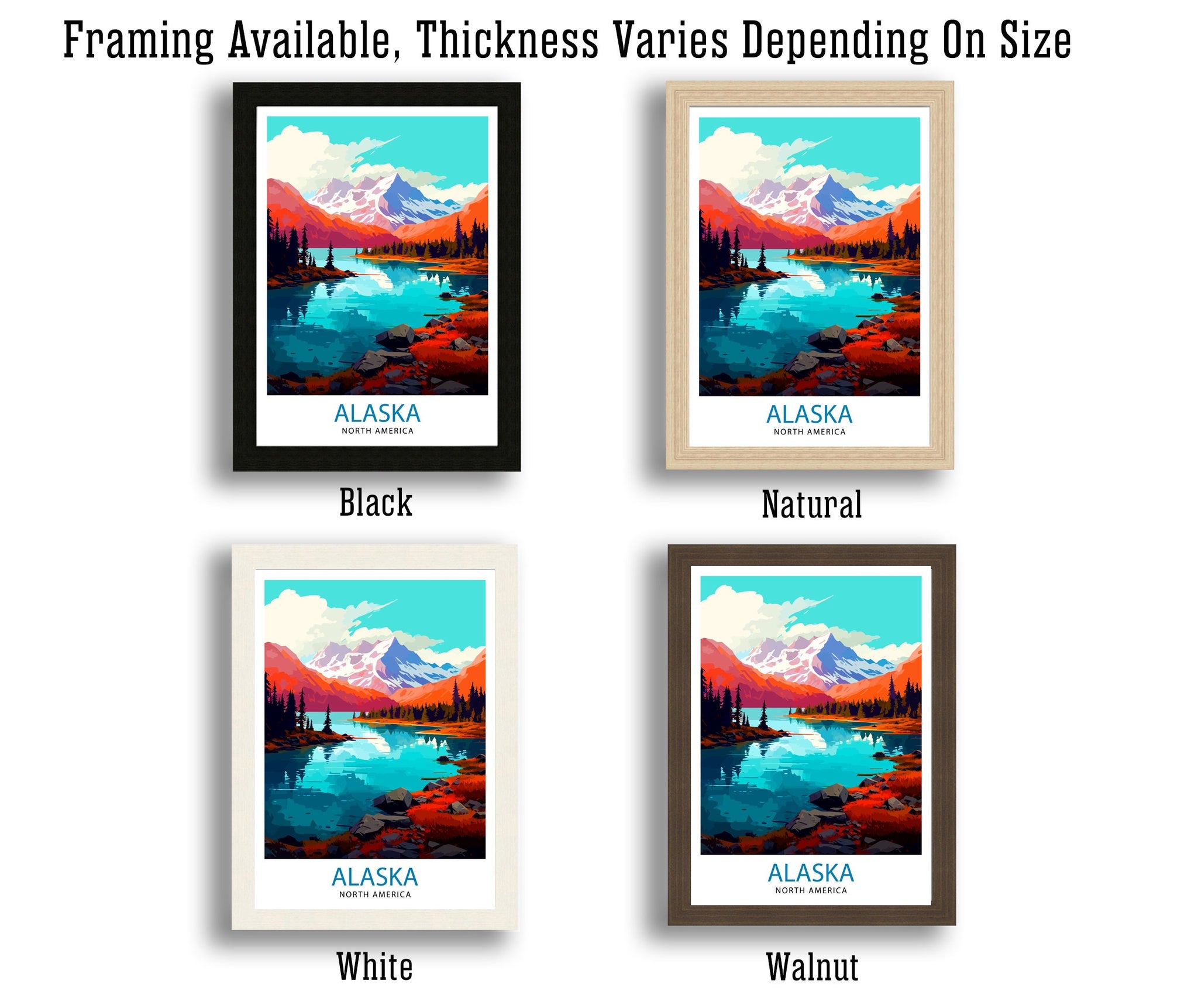 Alaska Travel Print | Alaska Poster | Alaska Travel Print | Alaska Print | Travel Poster | Alaska Wall Art | Alaska Art