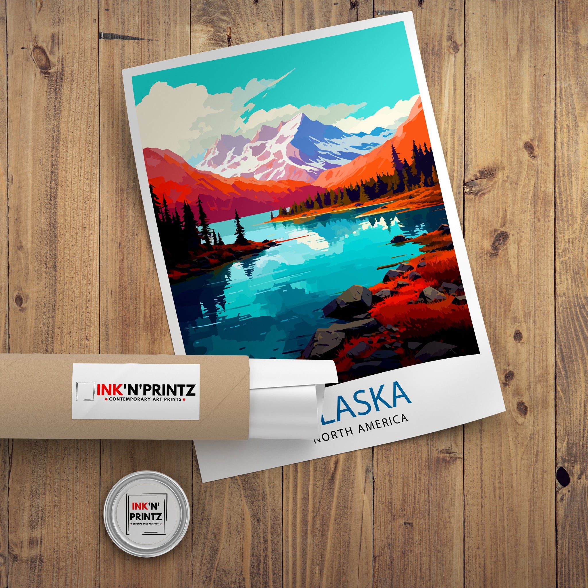 Alaska Travel Print | Alaska Poster | Alaska Travel Print | Alaska Print | Travel Poster | Alaska Wall Art | Alaska Art