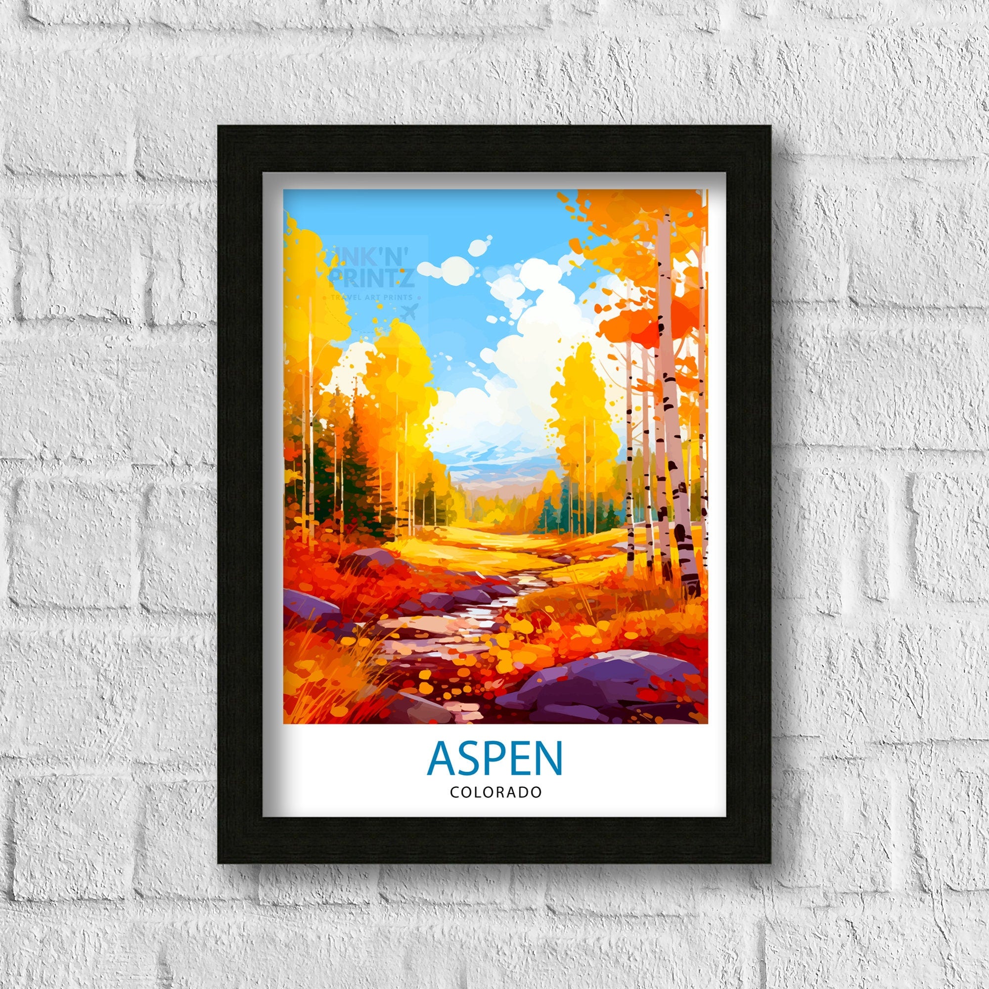 Aspen Art Print | Aspen | Aspen Art | Aspen Print | Aspen Poster | Aspen Wall Art | Aspen Colorado | Travel Poster | Aspen Painting