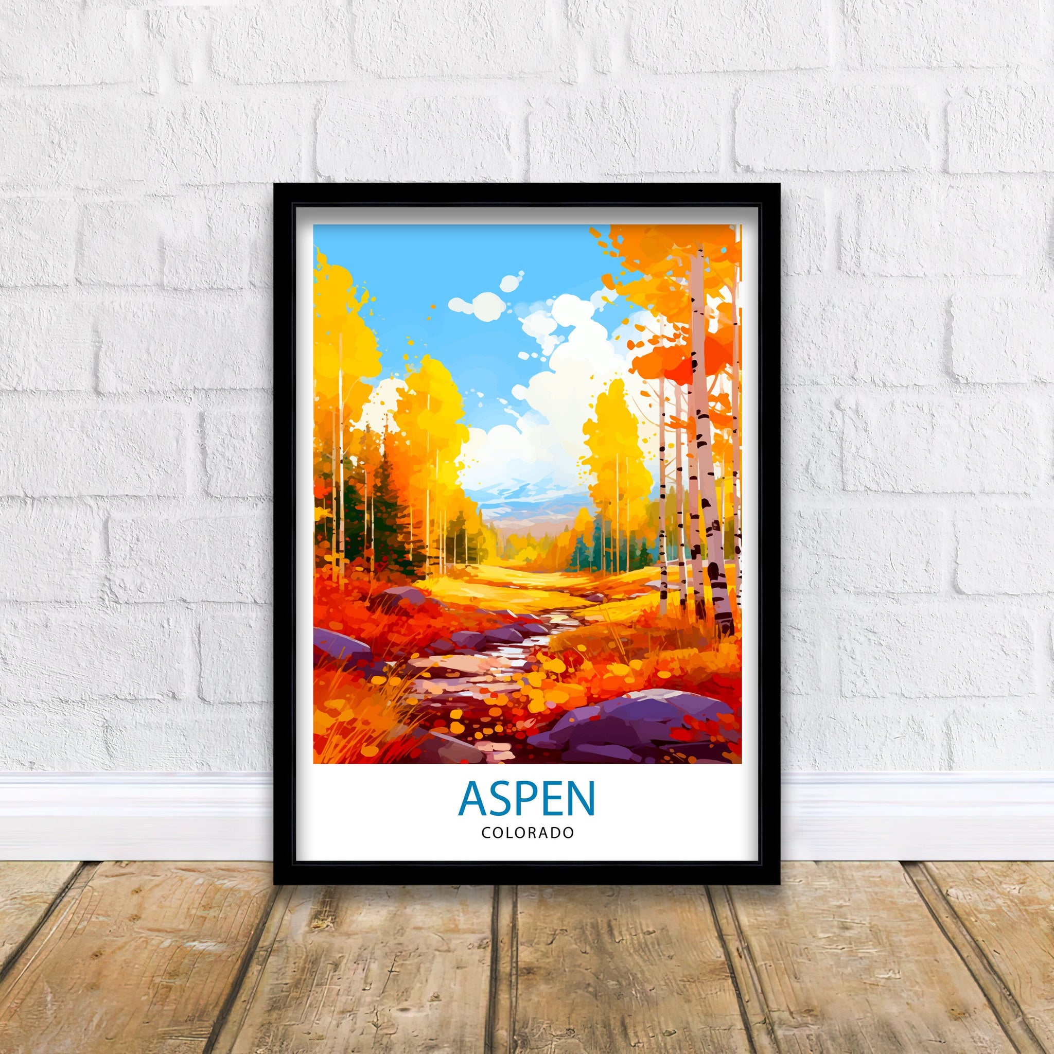 Aspen Art Print | Aspen | Aspen Art | Aspen Print | Aspen Poster | Aspen Wall Art | Aspen Colorado | Travel Poster | Aspen Painting