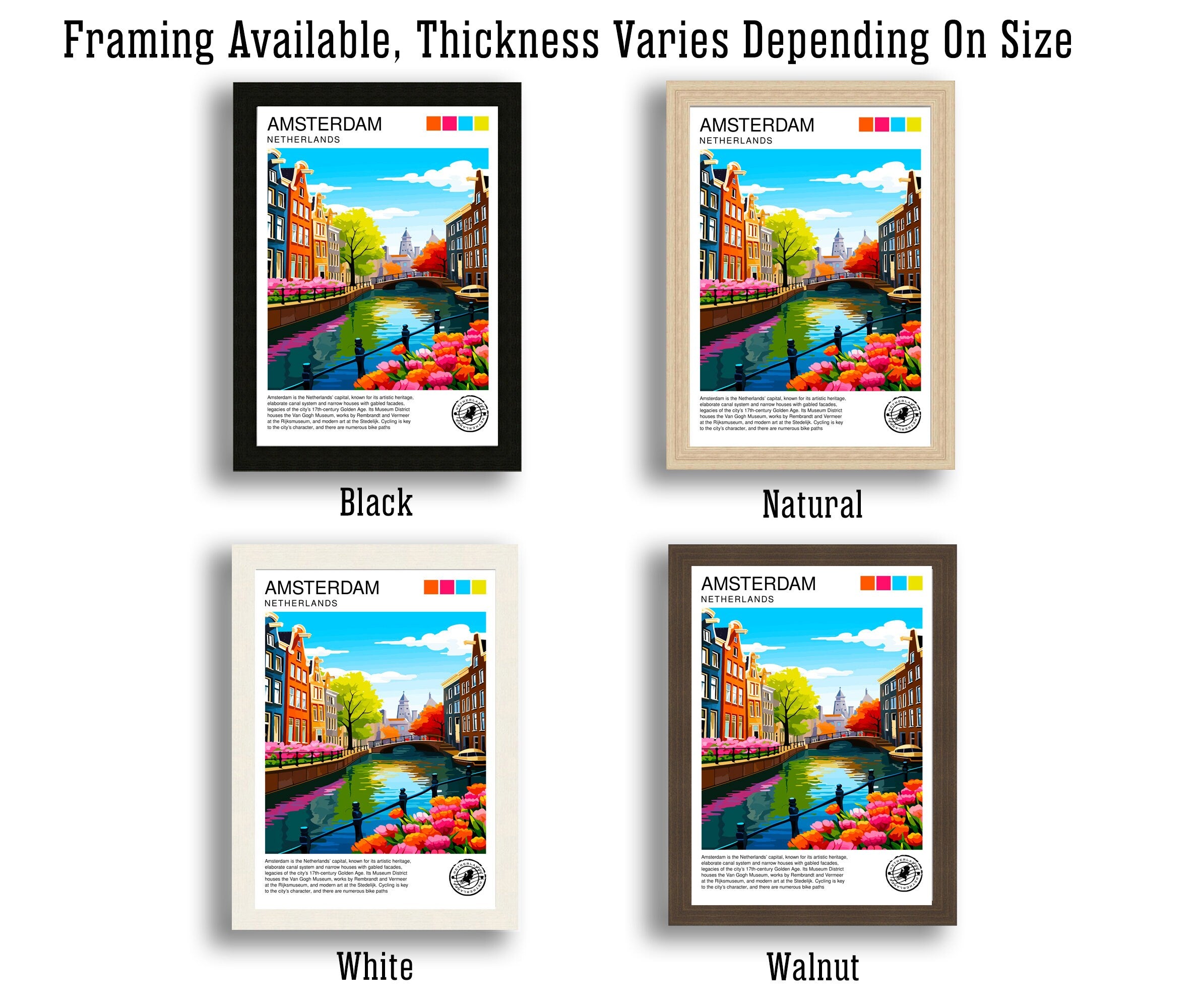 Amsterdam Travel Print Amsterdam Wall Art Amsterdam Home Decor Amsterdam Illustration Travel Poster Netherlands Print Gift for Amsterdam