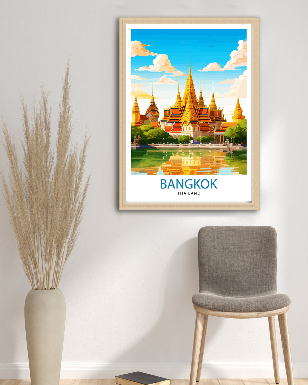 Bangkok Thailand Travel Print Bangkok Wall Decor Bangkok Home Living Decor Bangkok Illustration Travel Poster Gift for Bangkok Thailand