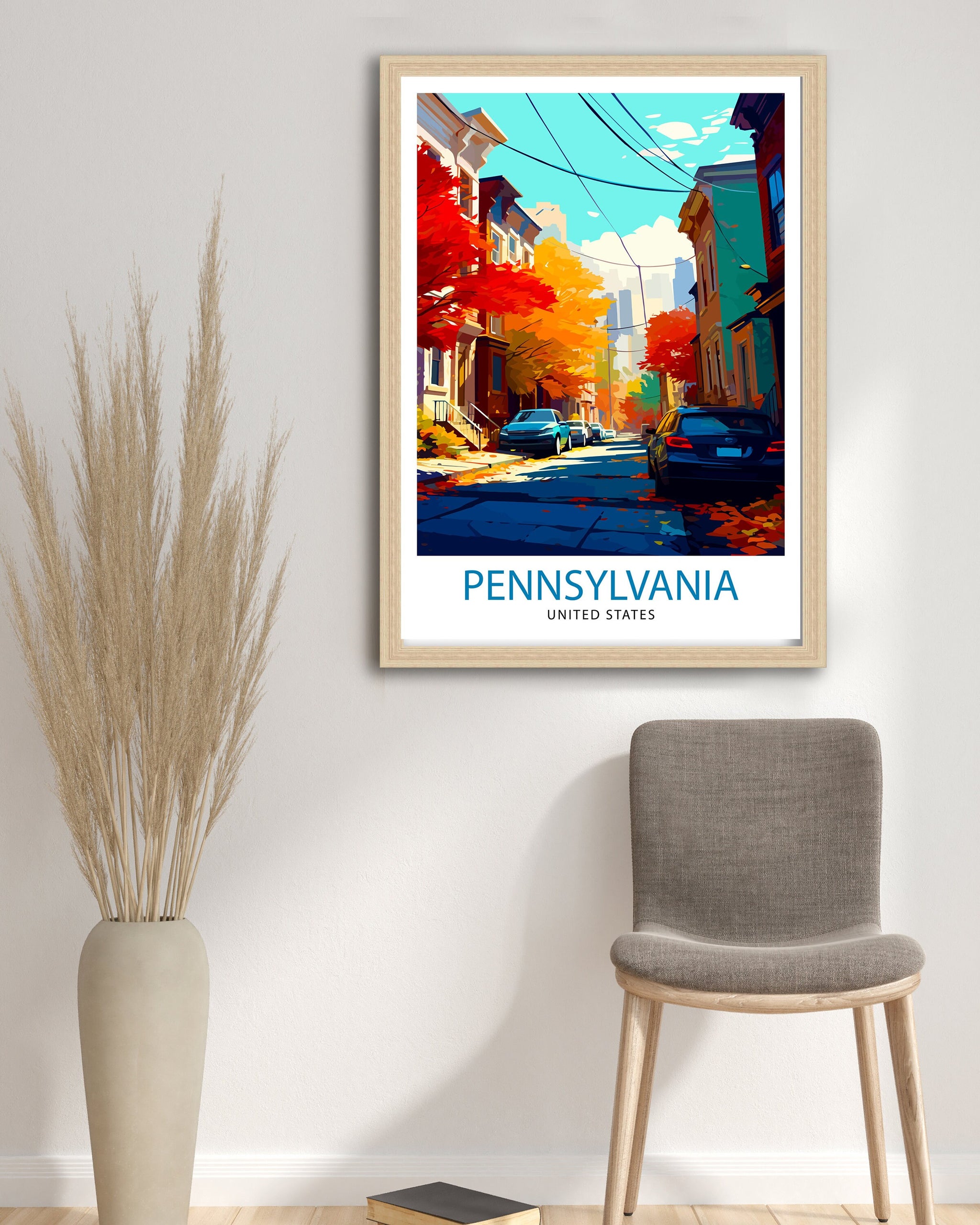 Philadelphia Travel Print| Philadelphia Wall Decor Philadelphia Art Print Pennsylvania Travel Poster Gift for Philly Lovers