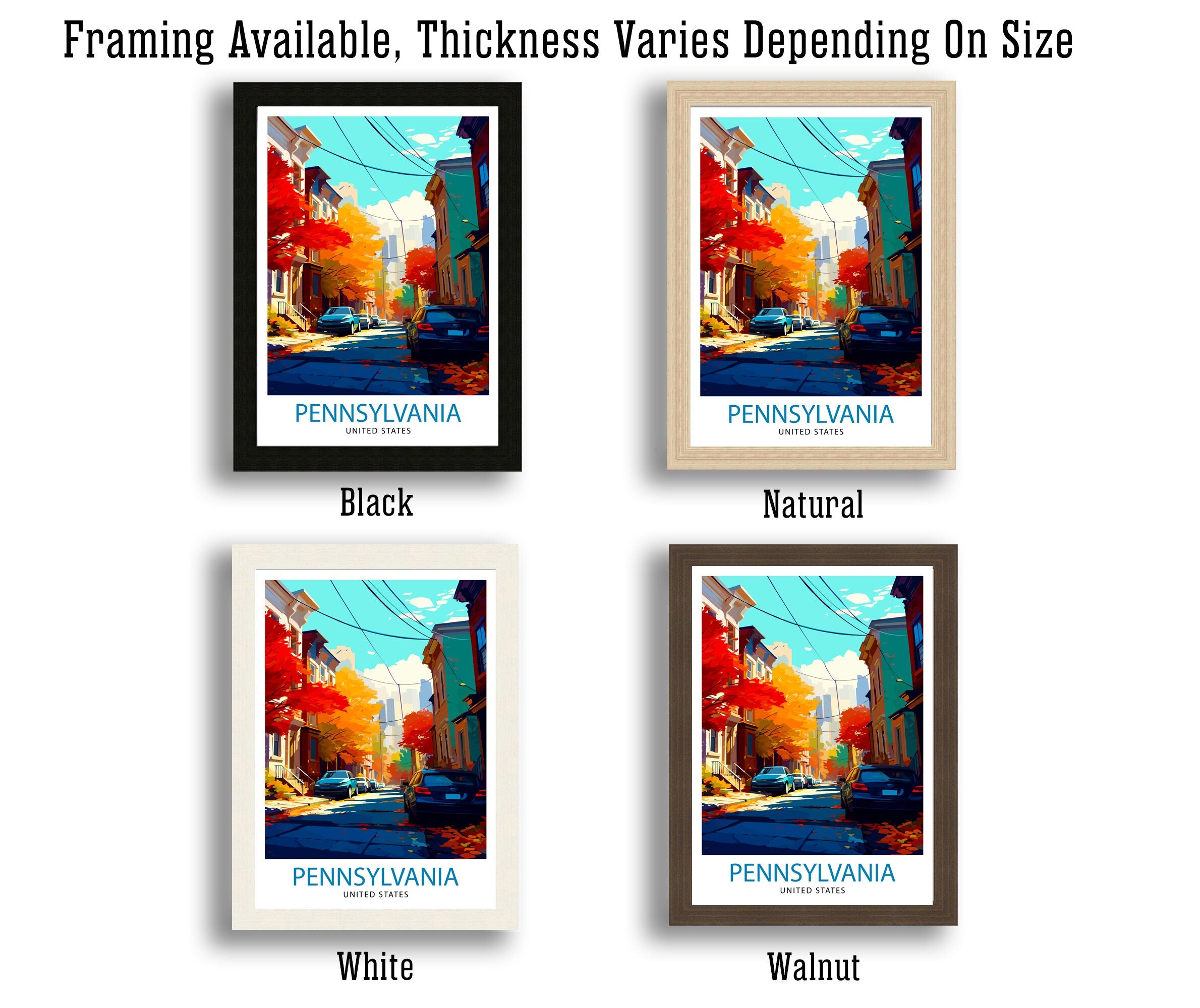 Philadelphia Travel Print| Philadelphia Wall Decor Philadelphia Art Print Pennsylvania Travel Poster Gift for Philly Lovers