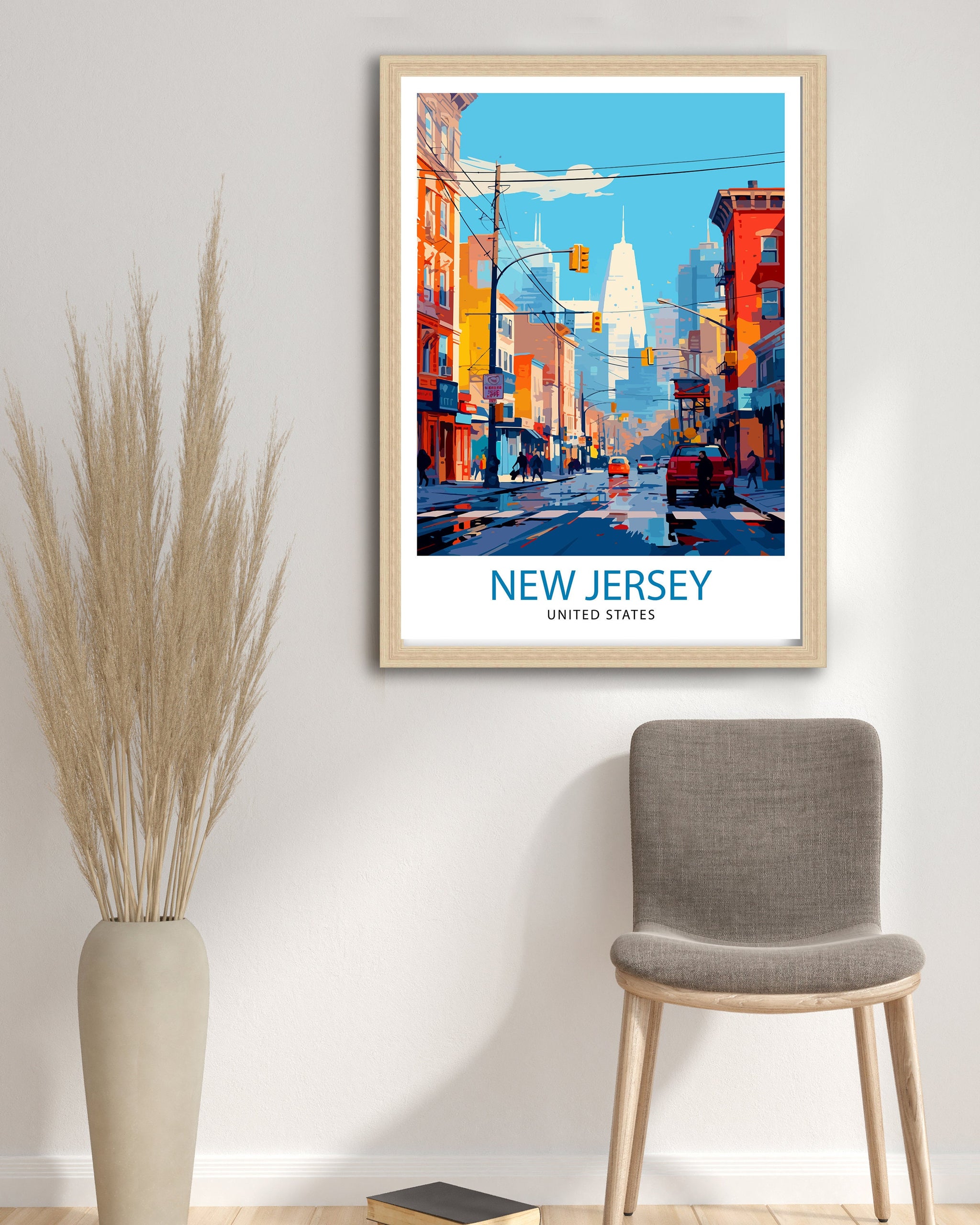 New Jersey US Travel Print| New Jersey Wall Decor New Jersey Poster US Travel Prints New Jersey Art Print New Jersey Illustration New Jersey