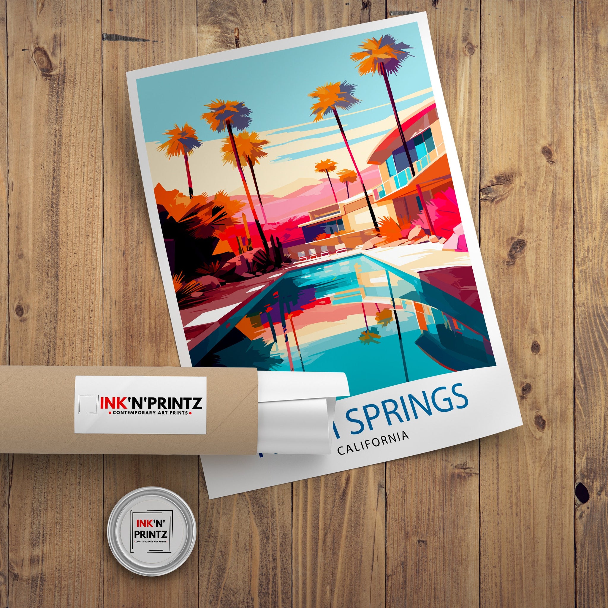 Palm Springs California Travel Print| Palm Springs Wall Art Palm Springs Home Decor Palm Springs Travel Poster Palm Springs Art Print