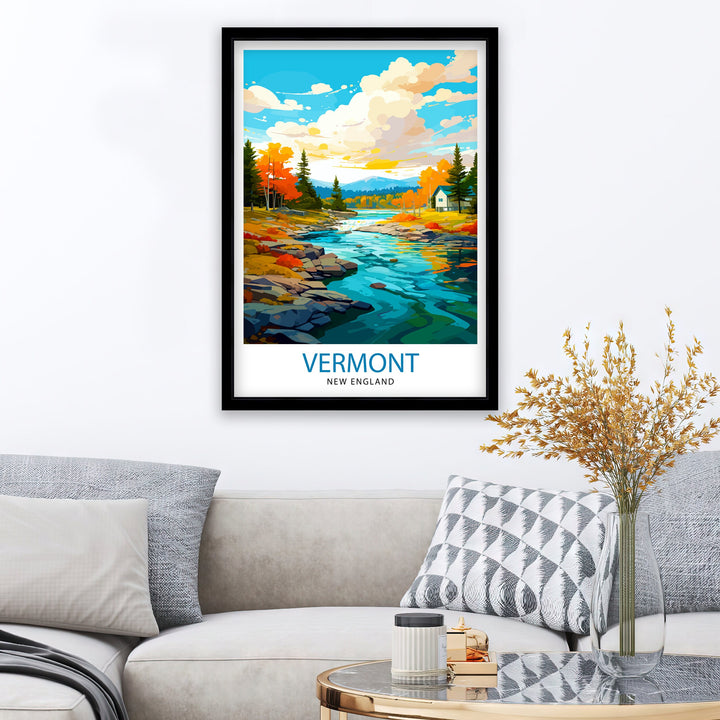 Vermont New England Travel Poster Vermont