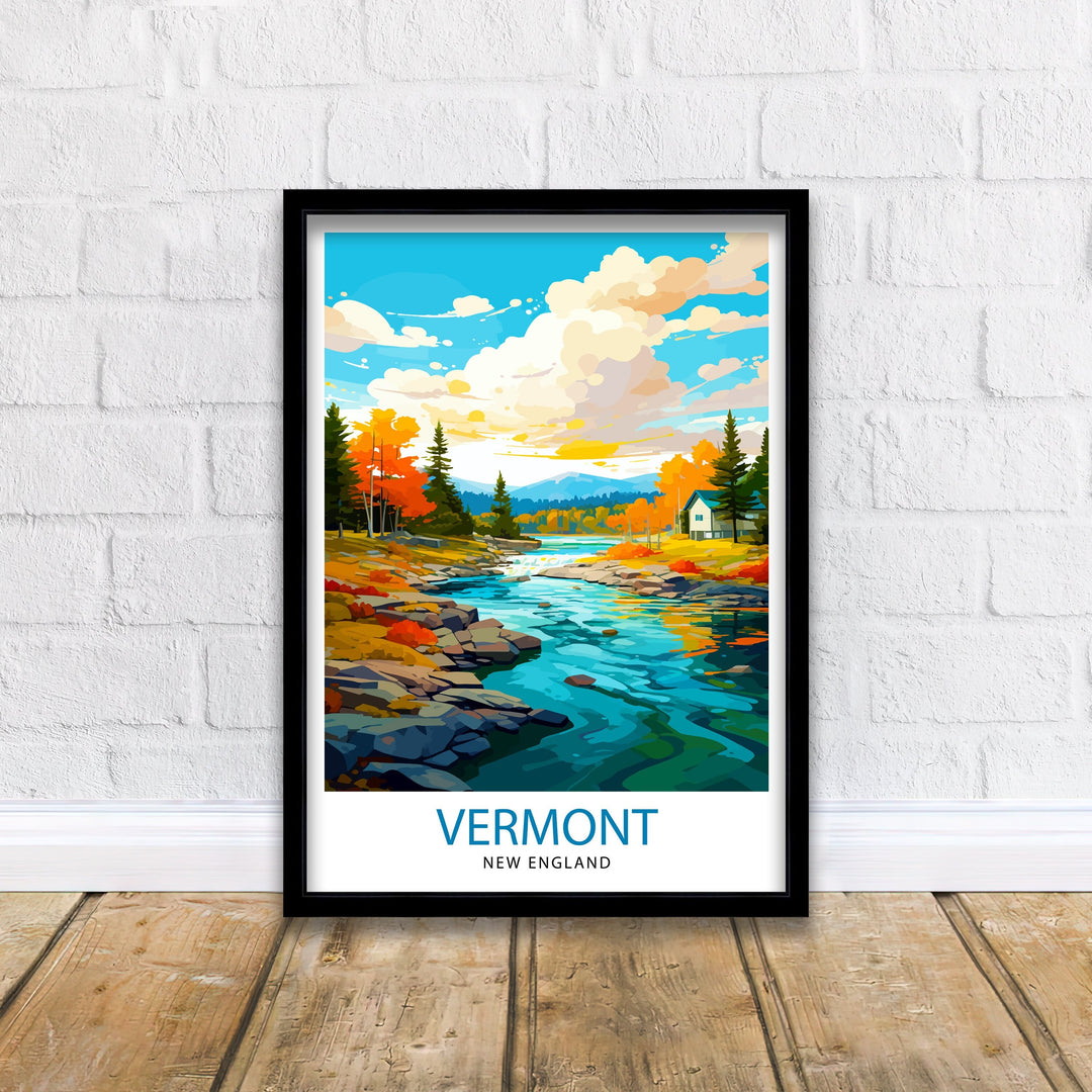 Vermont New England Travel Poster Vermont