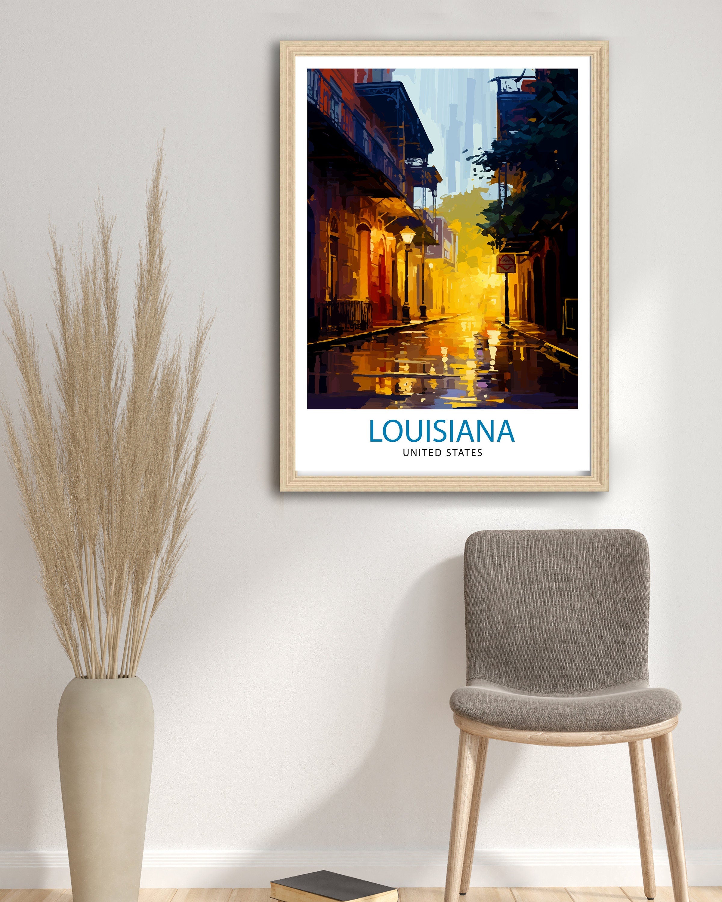 Louisiana United States Travel Print| Louisiana Wall Decor Louisiana Poster USA Travel Prints Louisiana Art Print Louisiana